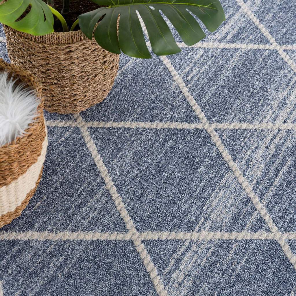 Carpet City Teppich »Art 2646«, rechteckig, Kurzflor, mit Kettfäden, Rauten-Optik