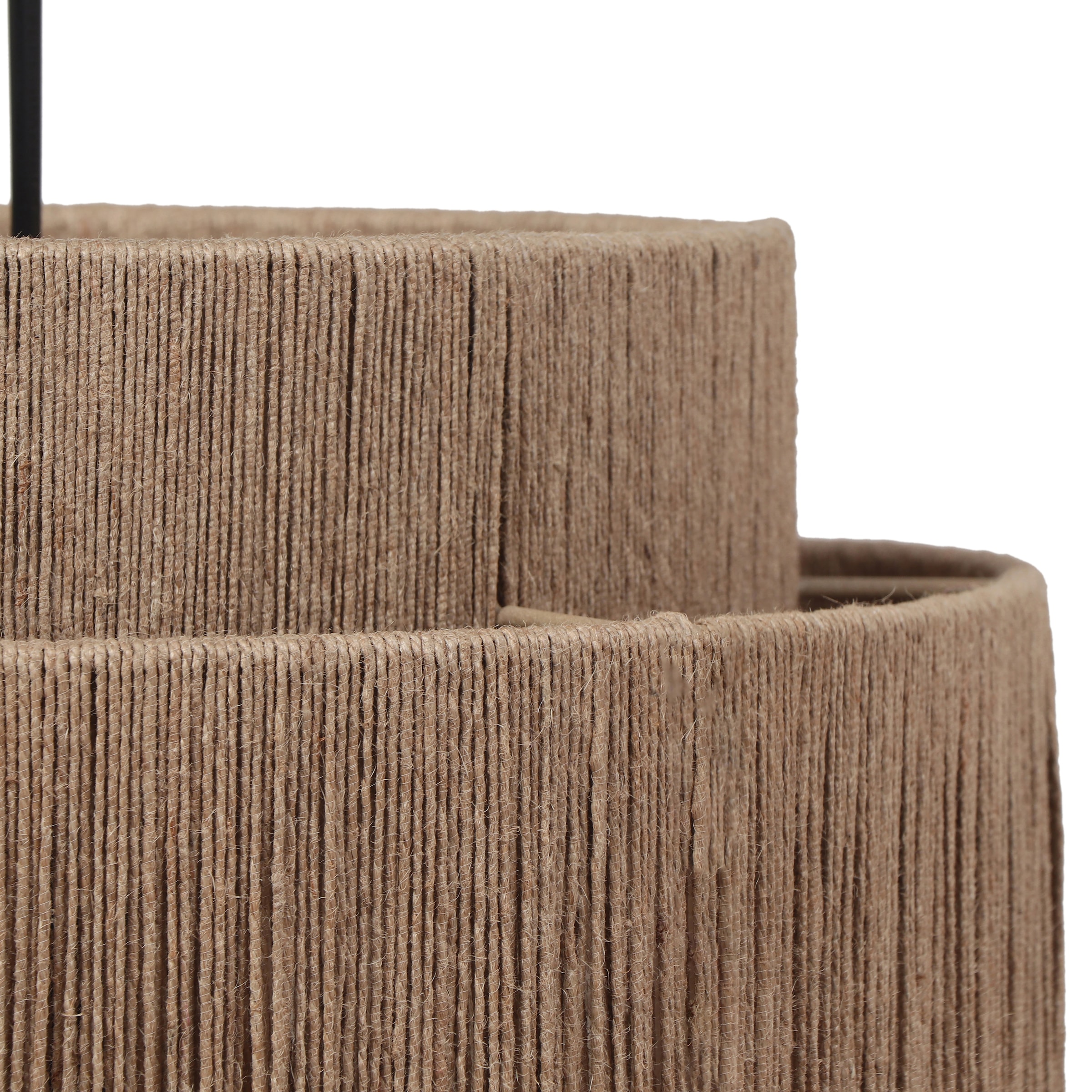 TRIO Leuchten Pendelleuchte »SMILLA, runde Hängelampe mit Jute Lampenschirm Ø 31 cm Höhe 150cm« E27 1 Stk. warmweiß - kaltweiß exkl 1x E27 max 10W, Hängeleuchte Küche Schlafzimmer Esszimmer