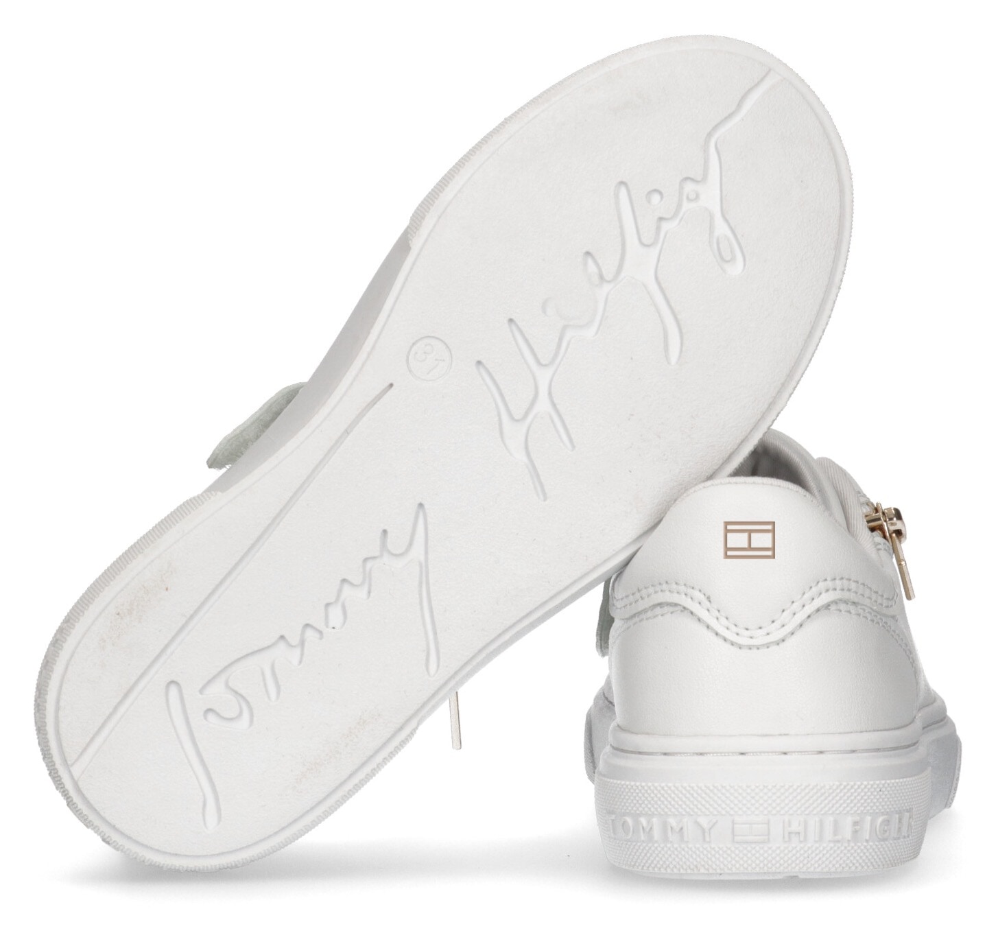 Tommy Hilfiger Sneaker SNEAKER | mit »LOW praktischem online Außenreißverschluss CUT BAUR bestellen WHITE«, LACE-UP
