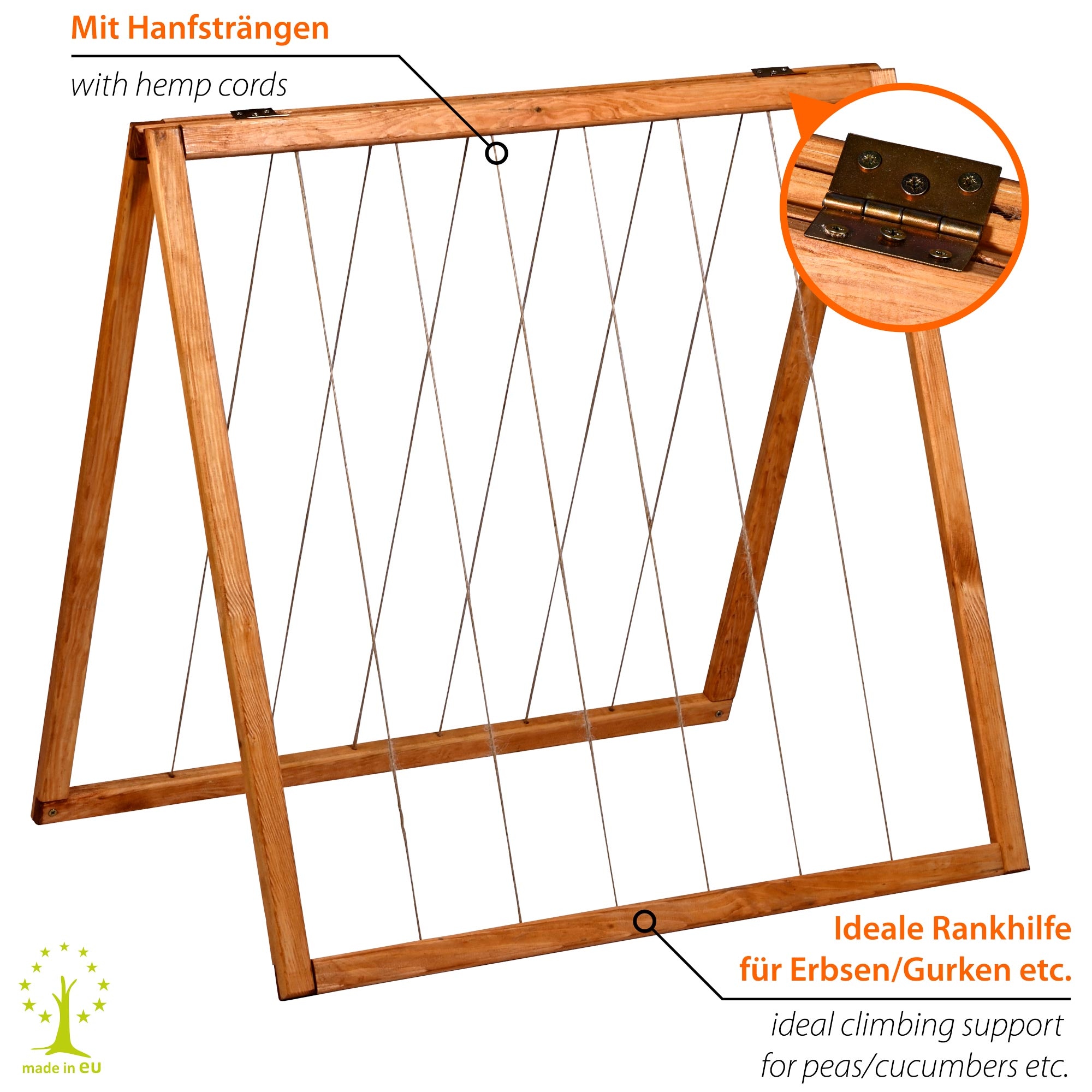 dobar Rankhilfe »Rankhilfenaufsatz Kubus 2.0 mit Jutesträngen, Hellbraun« 78 x 58 x 78 cm (L x B x H)