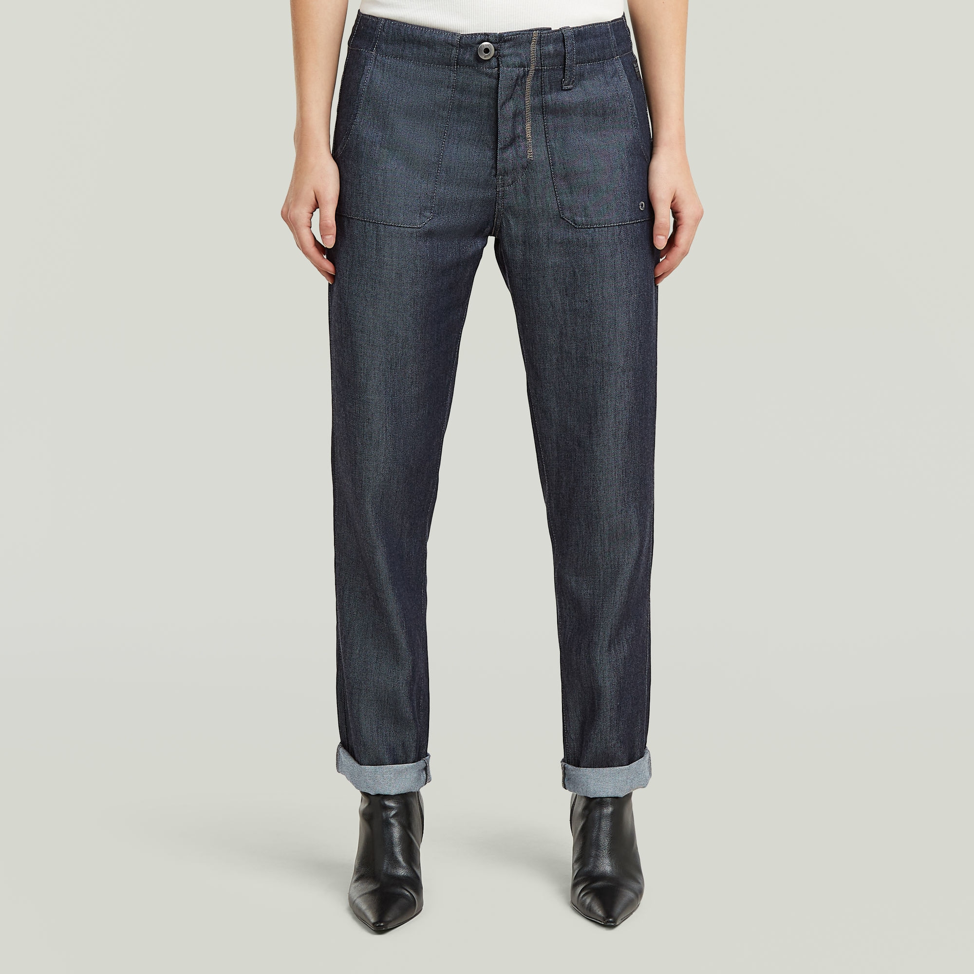 G-STAR Boyfriend-Hose "Regular Track O5P Fatigue" mit niedrigem Bund, Relaxed Fit