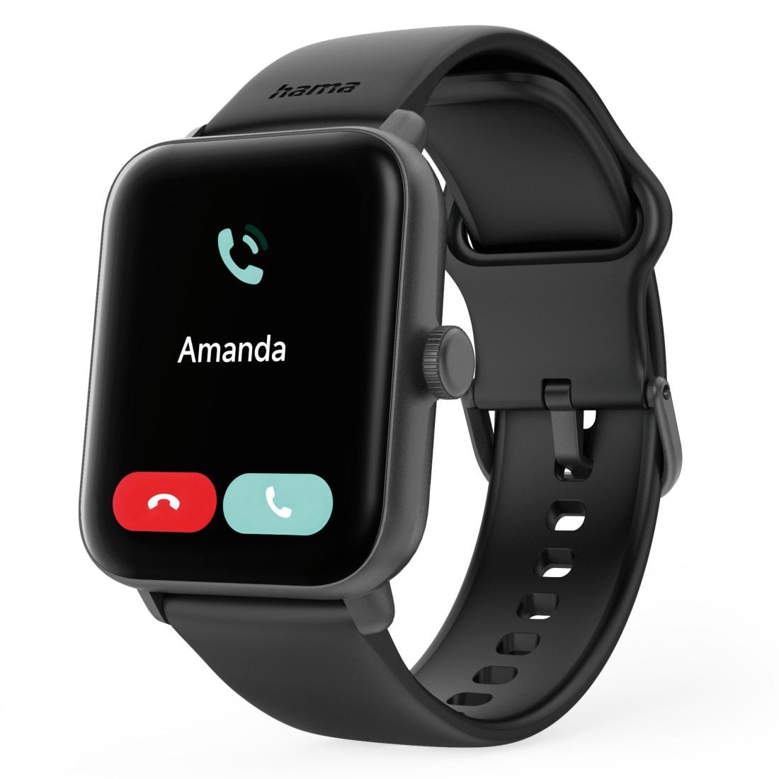 Hama Smartwatch »Smartwatch 1,65“ mit GPS (Fitness, Telefonfunktion, Puls, wasserdicht)«, (/ 1,65 Zoll),)