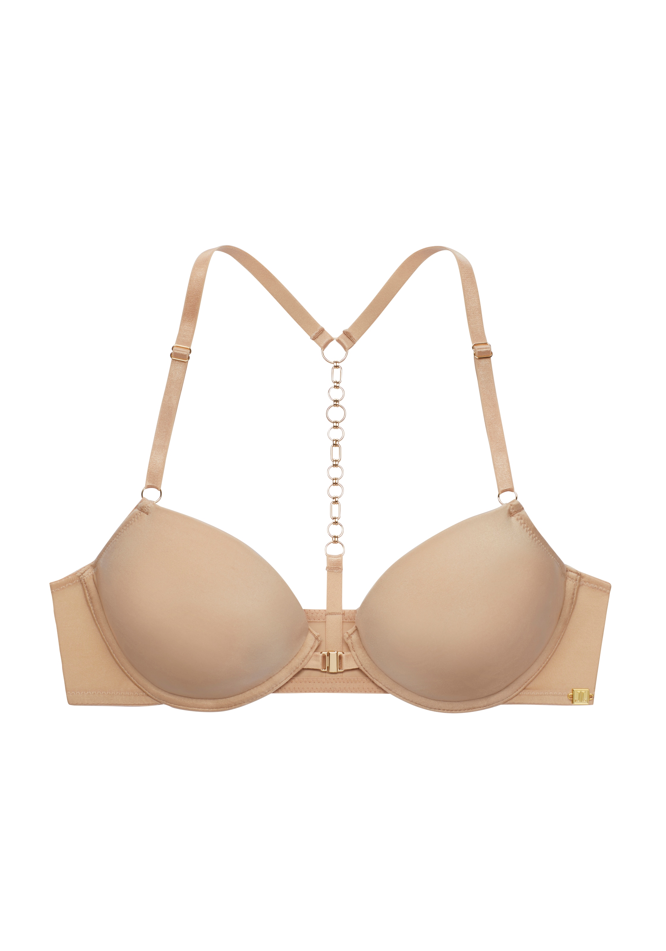 JETTE Push-up-BH, mit Bügel und edlem Kettendetail hinten, sexy Dessous