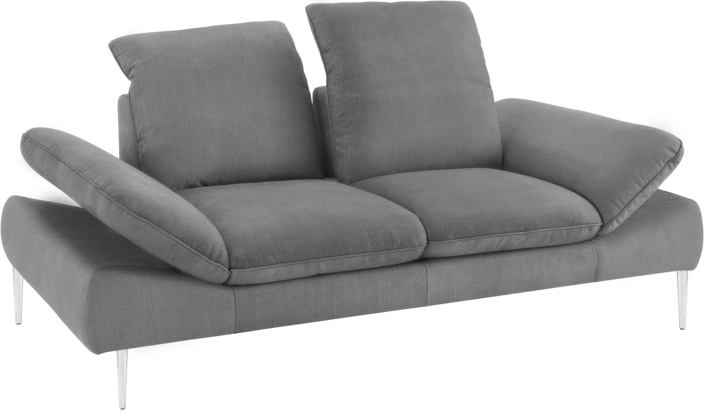 W.SCHILLIG 2-Sitzer »enjoy&MORE«, mit Sitztiefenverstellung, Füße Chrom glänzend, Breite 202 cm