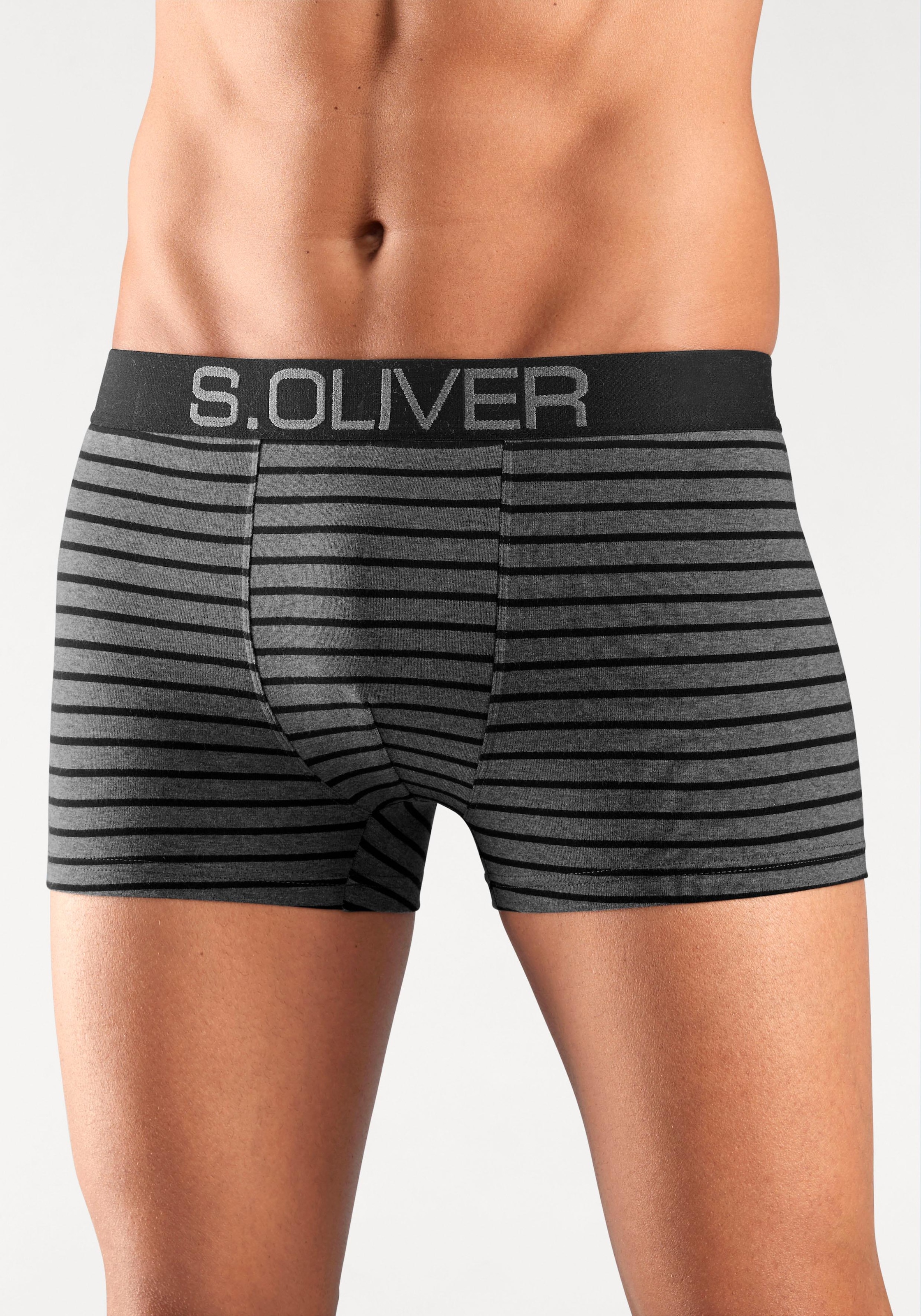 s.Oliver Boxer »Boxershorts für Herren«, (Packung, 4 St.), mit kontrastfarbenem Webbund