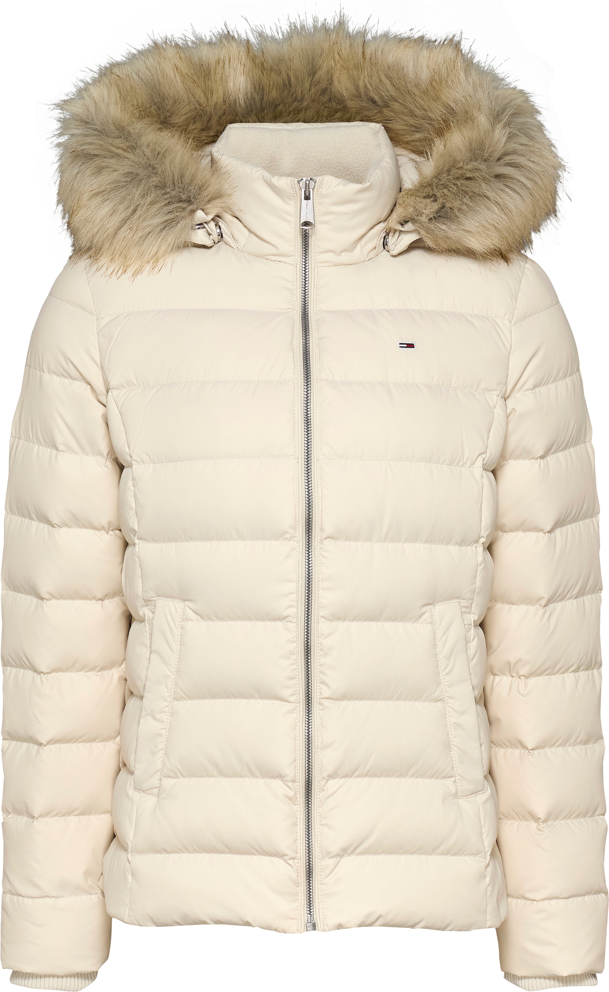 Tommy Jeans Steppjacke »TJW BASIC HOODED DOWN JACKET EXT«, mit Kapuze, mit Logostickerei