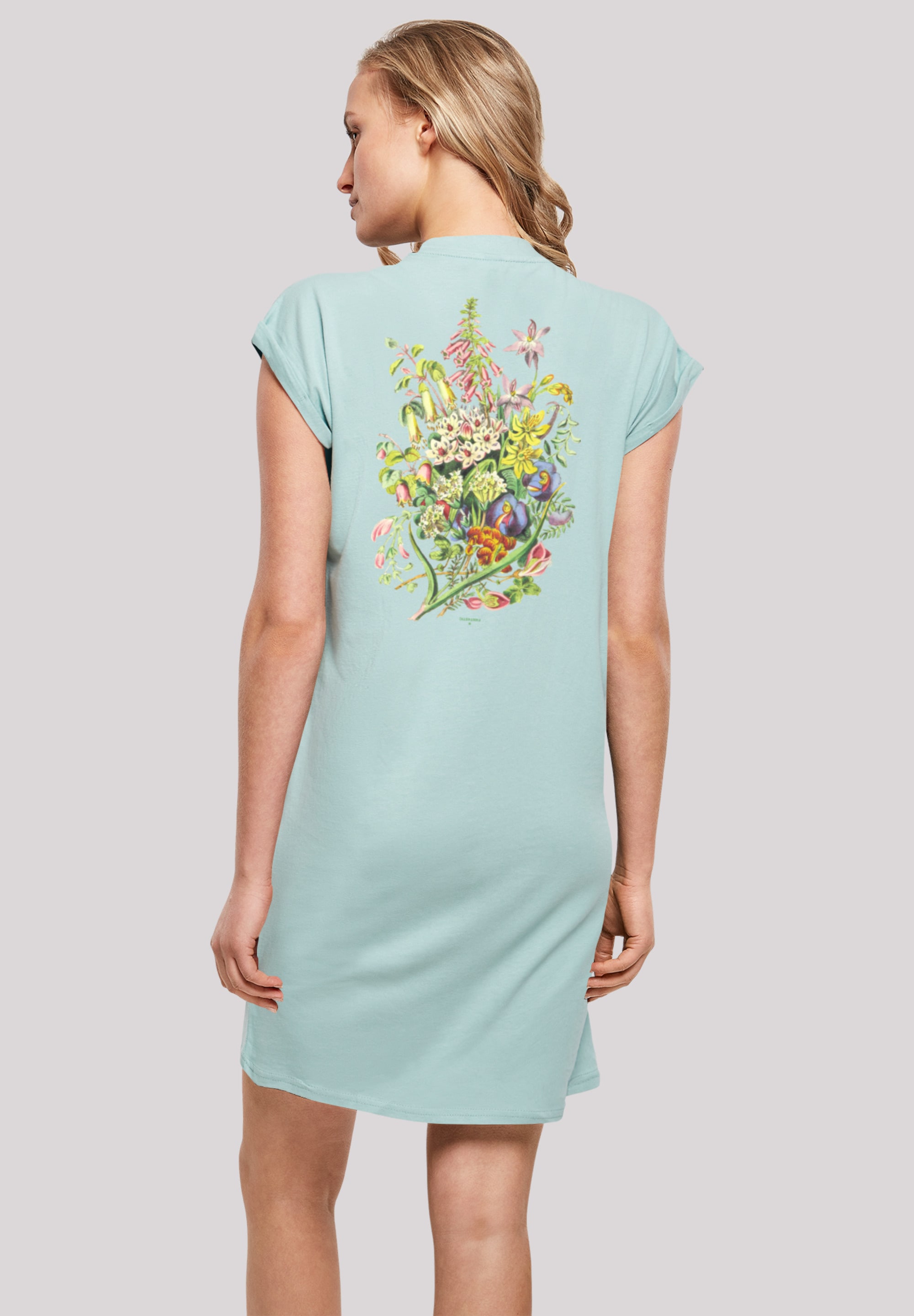 F4NT4STIC Shirtkleid »Blumen Muster grün«, Print