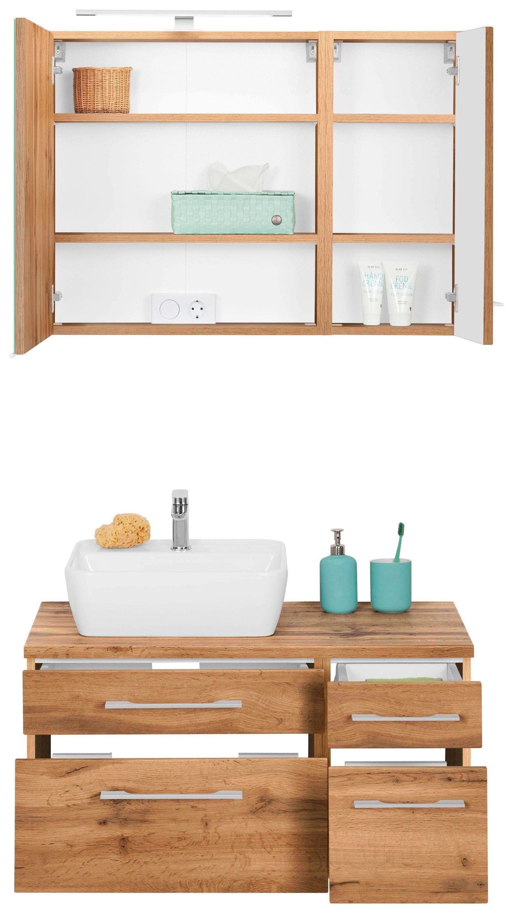 welltime Badmöbel-Set "Davos" 3 Stk. tlg. günstig online kaufen