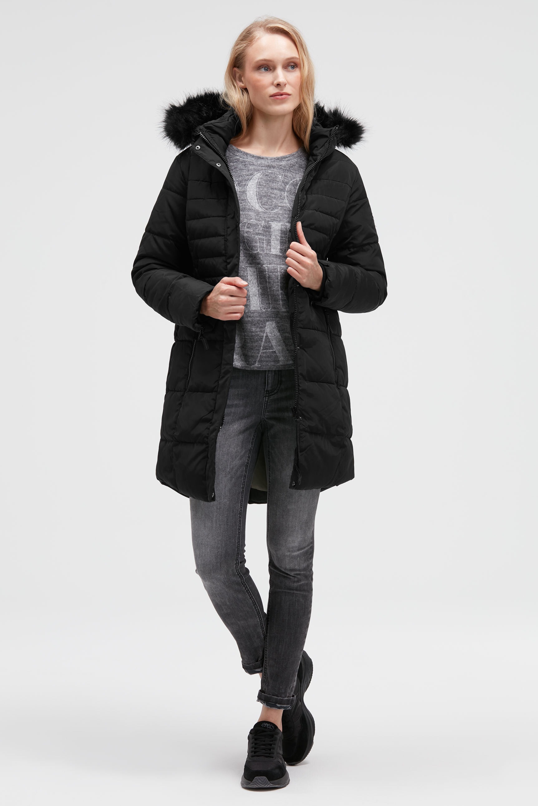 Thumbnail - SOCCX Wintermantel mit Reißverschluss am Ärmelsaum