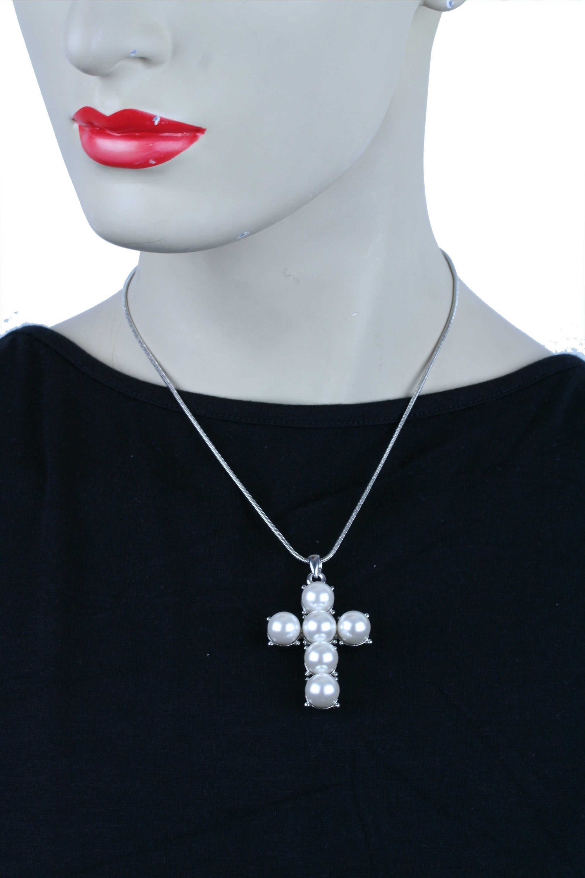 COLLEZIONE ALESSANDRO Kette mit Anhänger »Emely«, mit elegantem Kreuzanhänger
