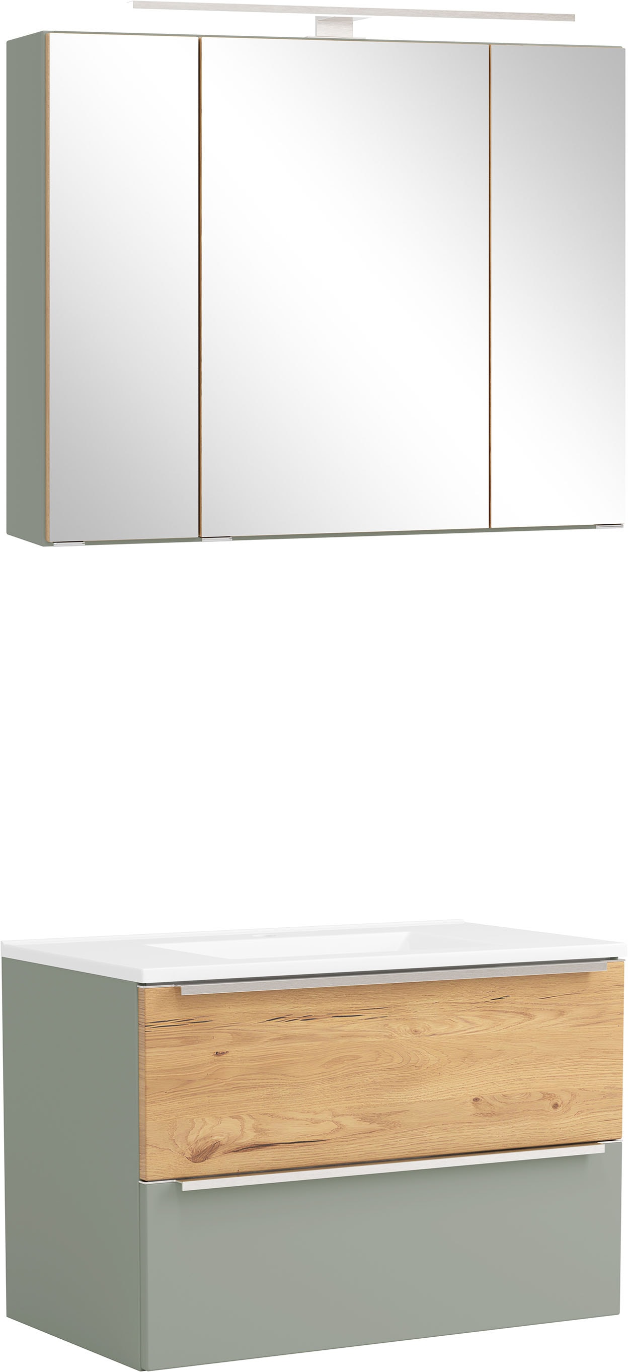 welltime Badmöbel-Set "TRIENT, Set: Spiegelschrank und Waschtisch" 2 Stk. tlg.