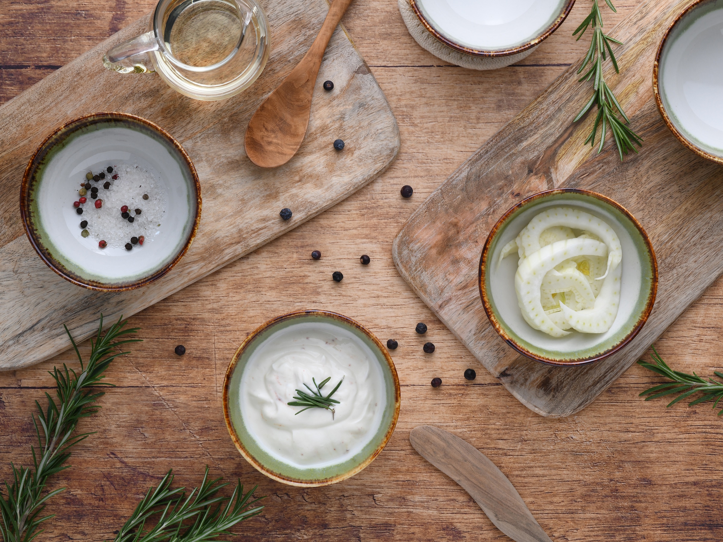 CreaTable Dipschale »Cascade, Schale 6-tlg« 6 Stk. aus Steinzeug Rekativglasur, Healthy Food