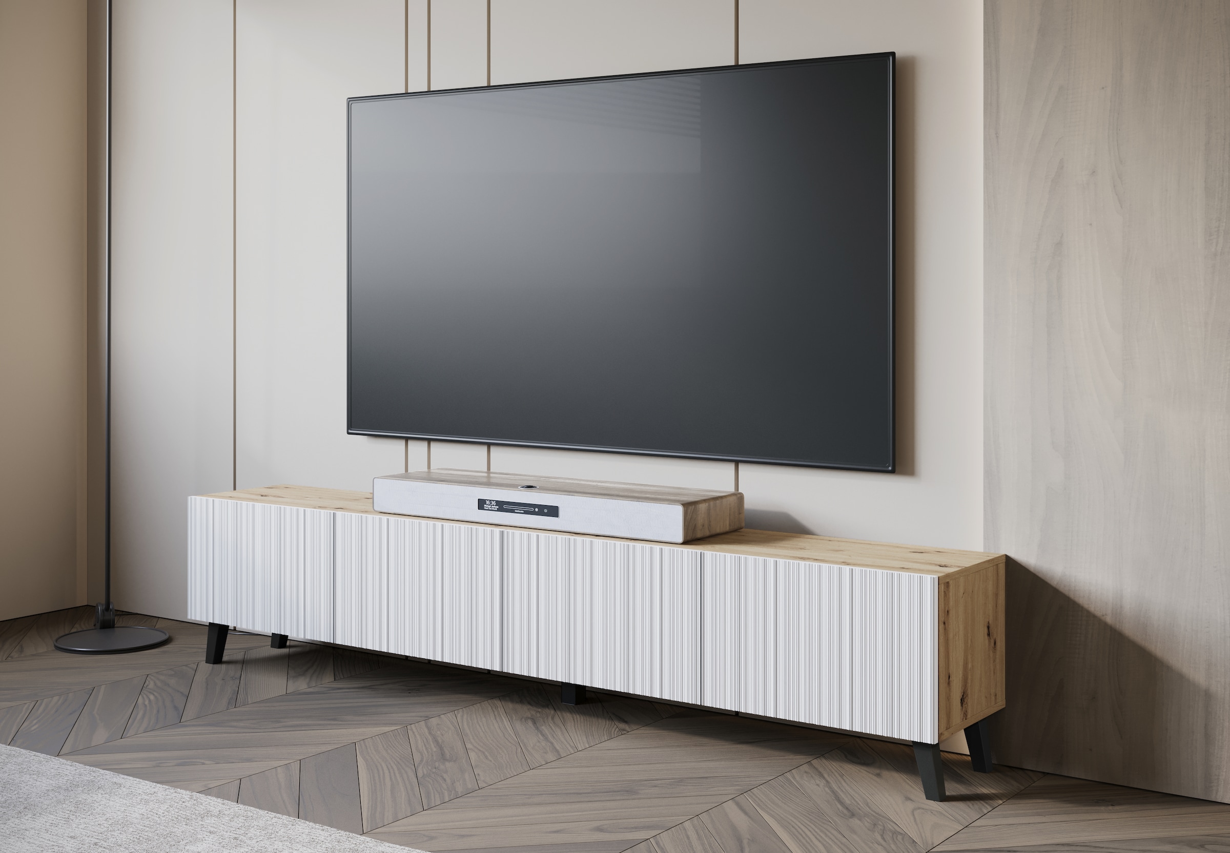 INOSIGN Lowboard »PHUKET«, TV-Board mit Strukturfront, Breite ca. 190 cm