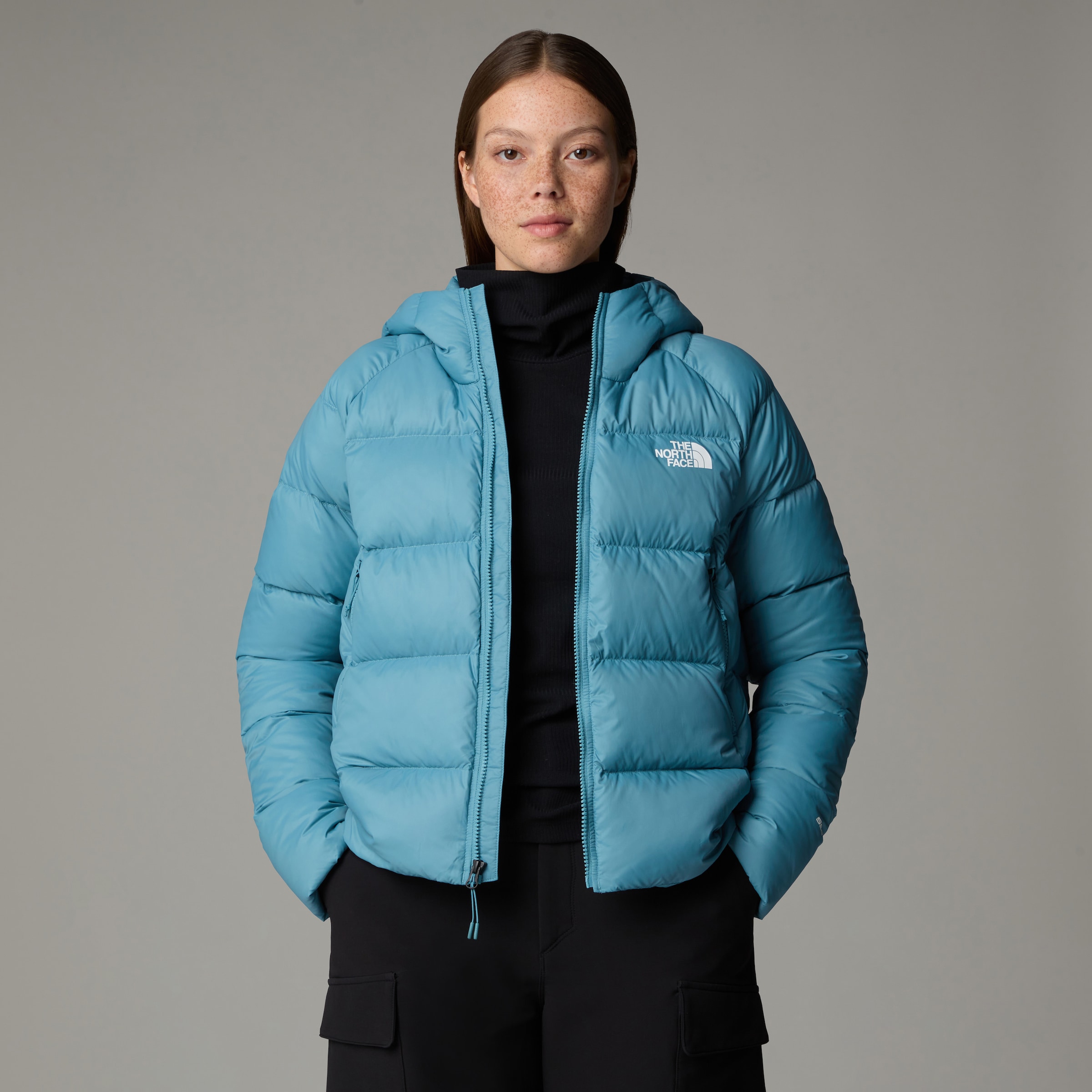 The North Face Daunenjacke "W HYALITE DOWN HOODIE - EU", (1 St.), mit Kapuze, mit Logodruck