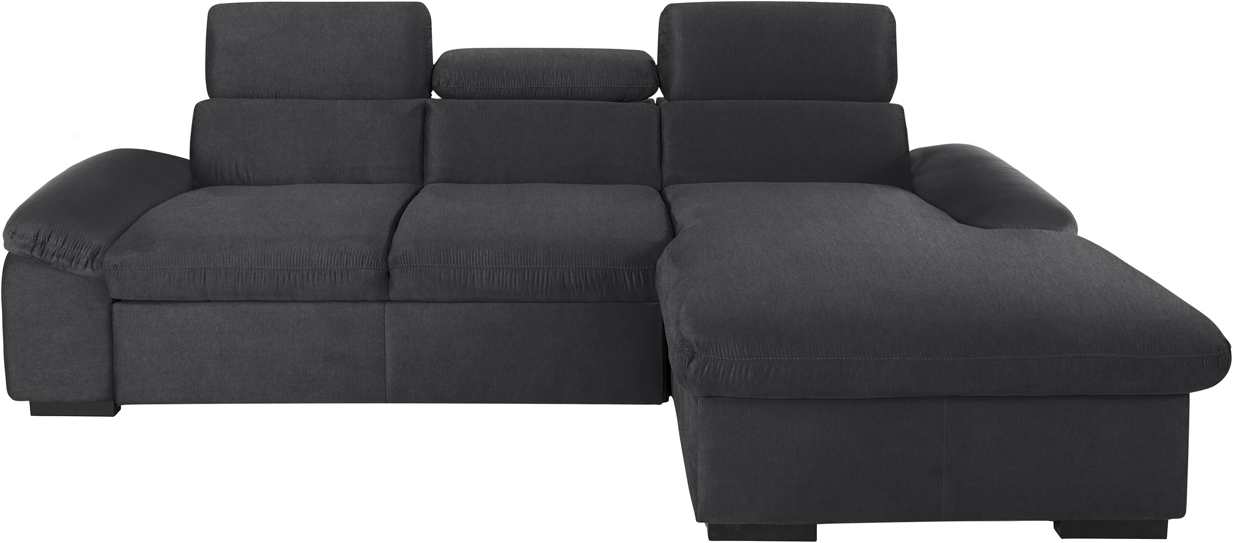 COTTA Ecksofa »Lola L-Form mit Kopfteilfunktion & Hocker«, (Set, mit Hocker), wahlweise mit Bettfunktion, Bettkasten & Armteilverstellung