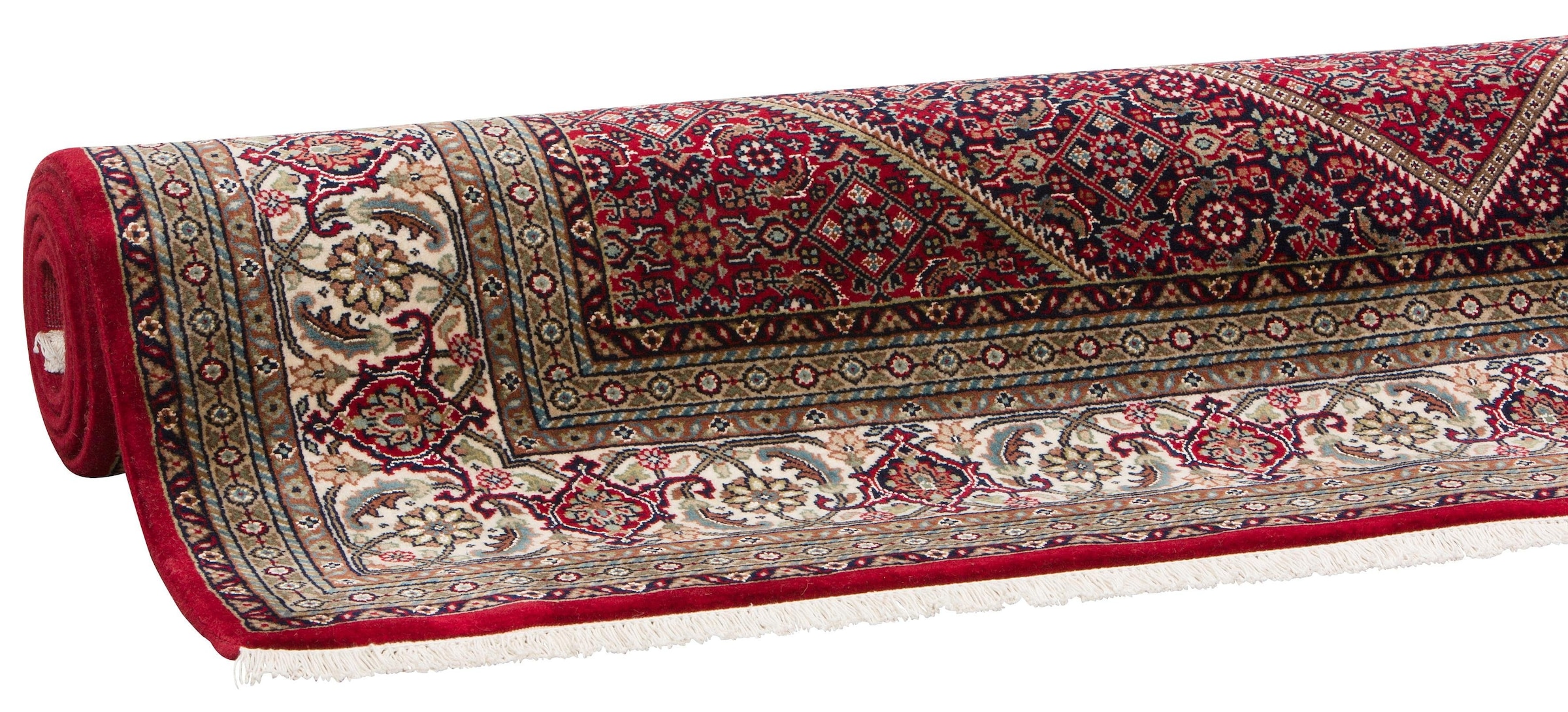 my home Orientteppich »Chandra«, rechteckig, 12 mm Höhe, handgeknüpft, 80% Schurwolle, 20% Seide, mit Fransen