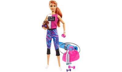Barbie Anziehpuppe »Wellness Fitness«, mit Hündchen, Hula-Hoop-Reifen, Yoga-Matte u.v.m. kaufen