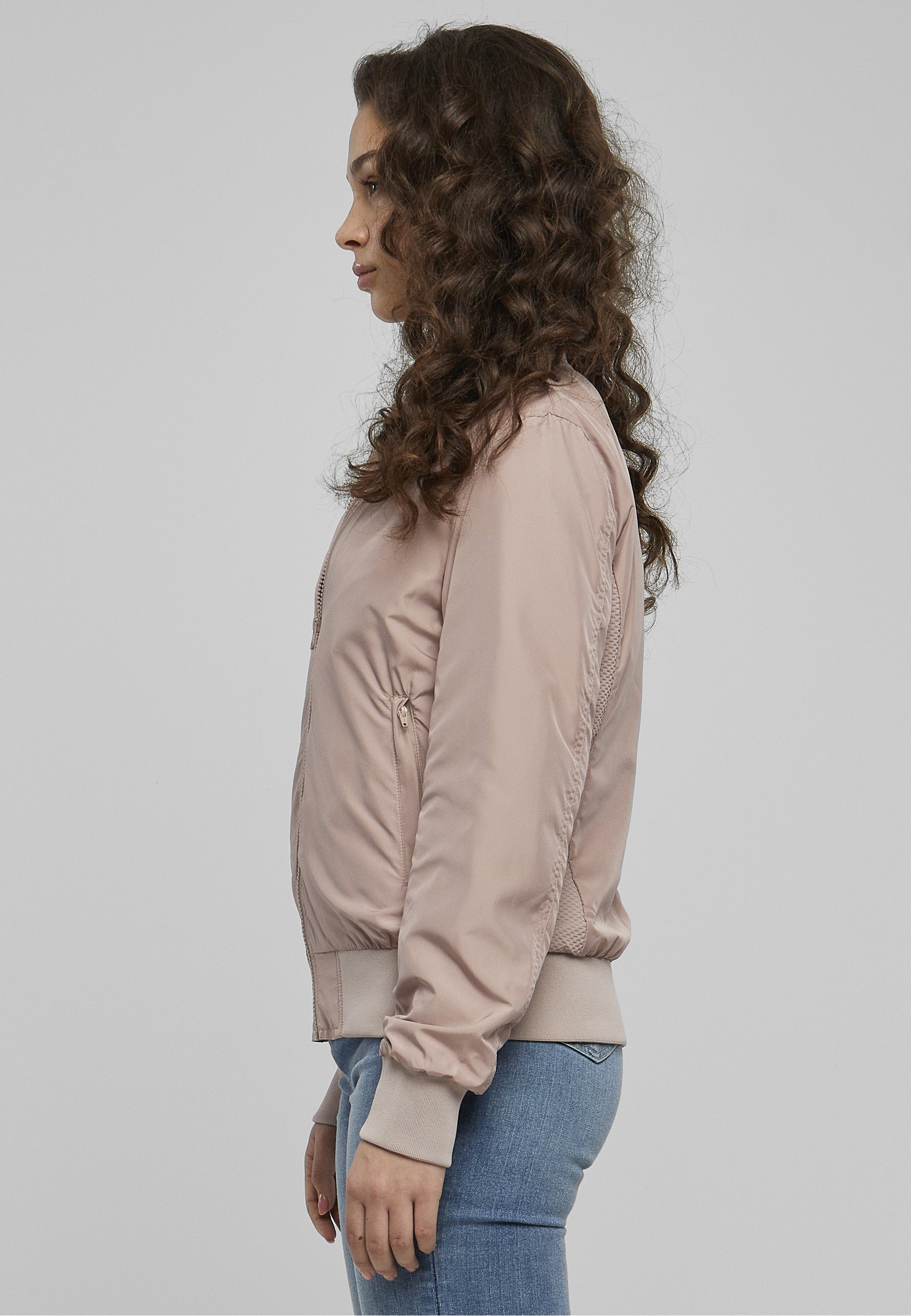URBAN CLASSICS Allwetterjacke »Urban Classics Damen Ladies Light Bomber Jacket« 1 Stk. tlg. ohne Kapuze