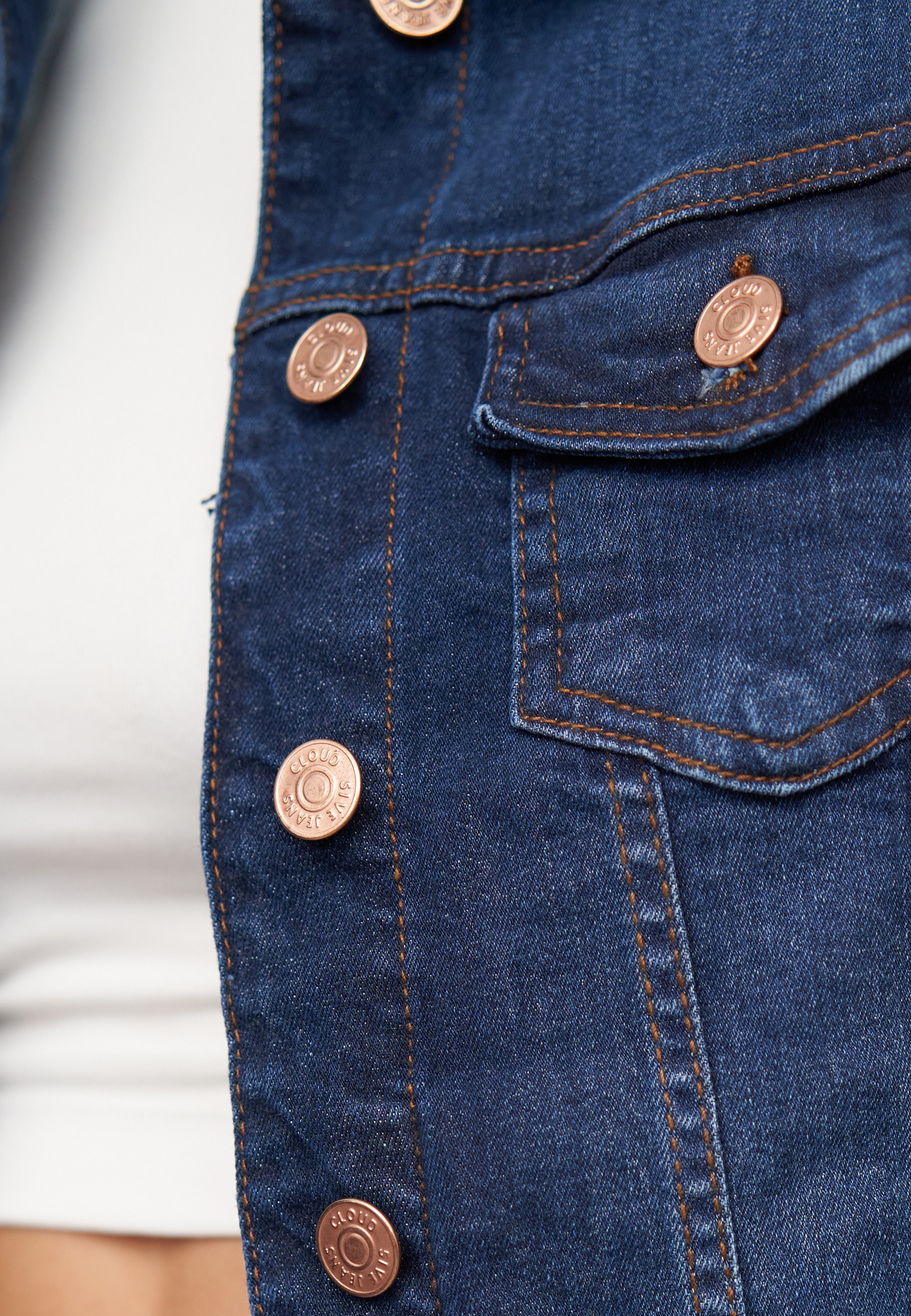 CLOUD 5IVE Jeansjacke »CLOUD 5IVE Damen Jeans Jacke« 1 Stk. tlg. ohne Kapuze