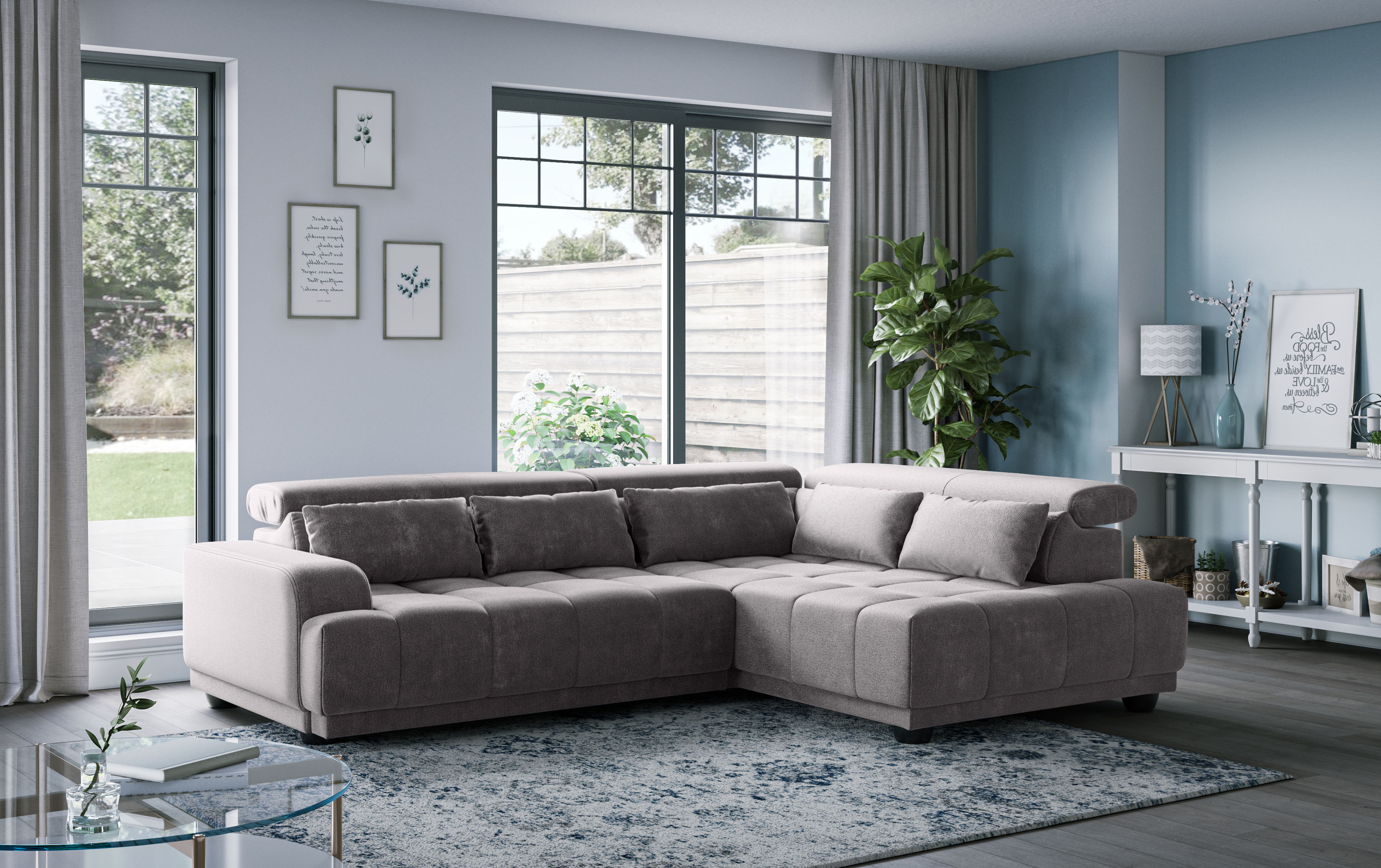 OTTO home Ecksofa "Jade L Form, Breite: 270 cm, mit Kopfteilverstellung & Nierenkissen" optional elektr. Sitztiefenverstellung