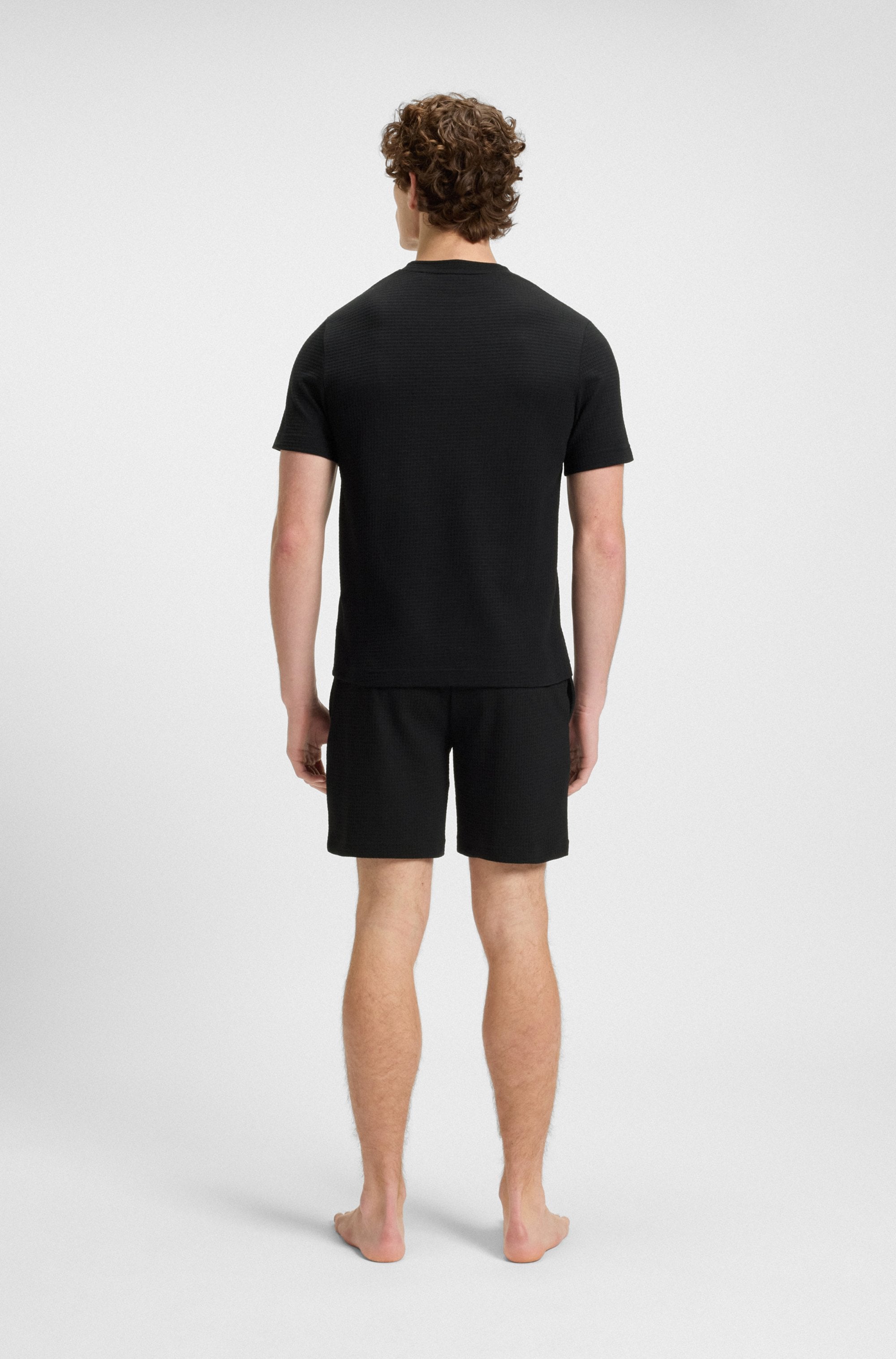 HUGO Underwear T-Shirt »,Austin T-Shirt«, Waffelstruktur und Logo-Stickerei