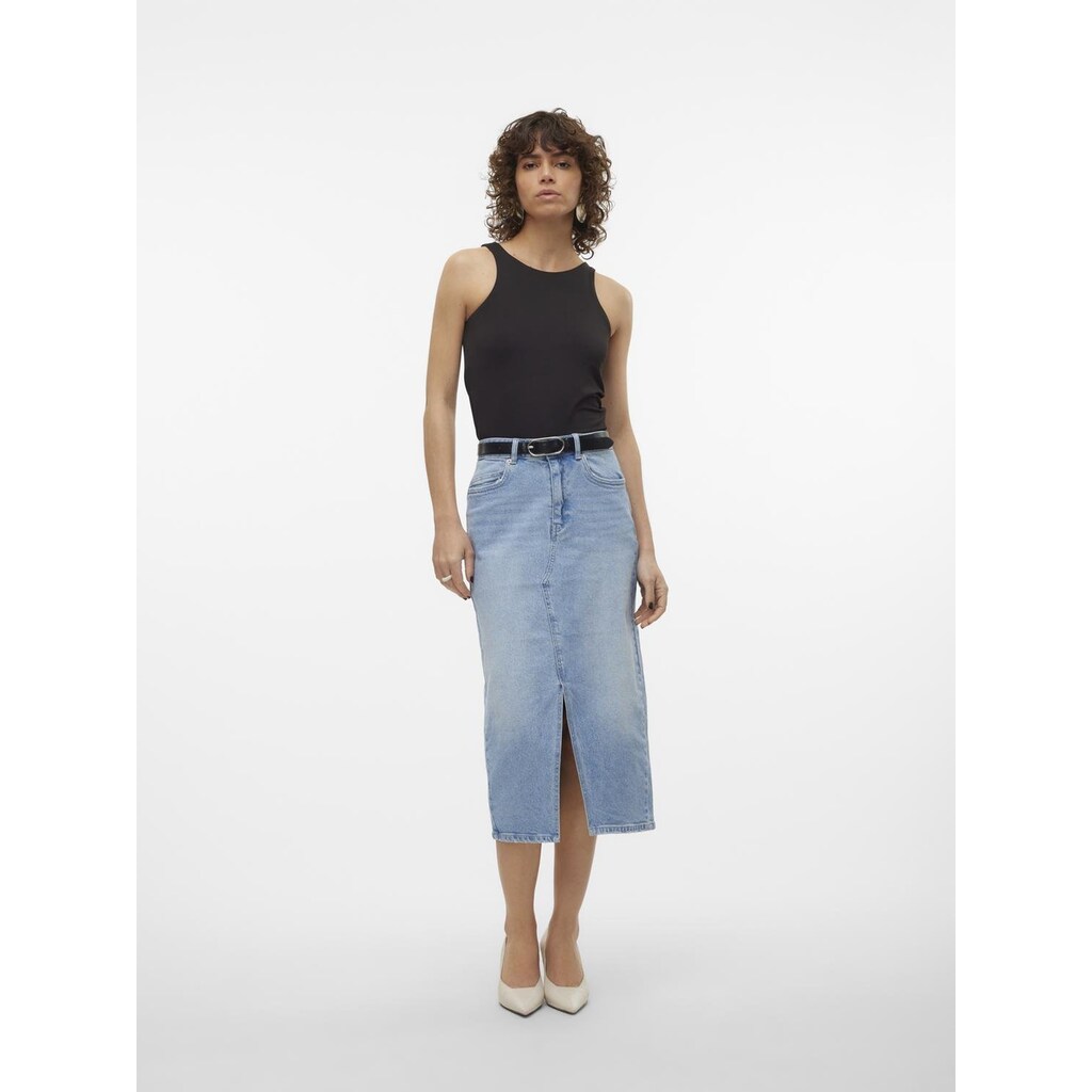 Vero Moda Maxirock »VMVERI HR CALF DENIM SKIRT GA NOOS«