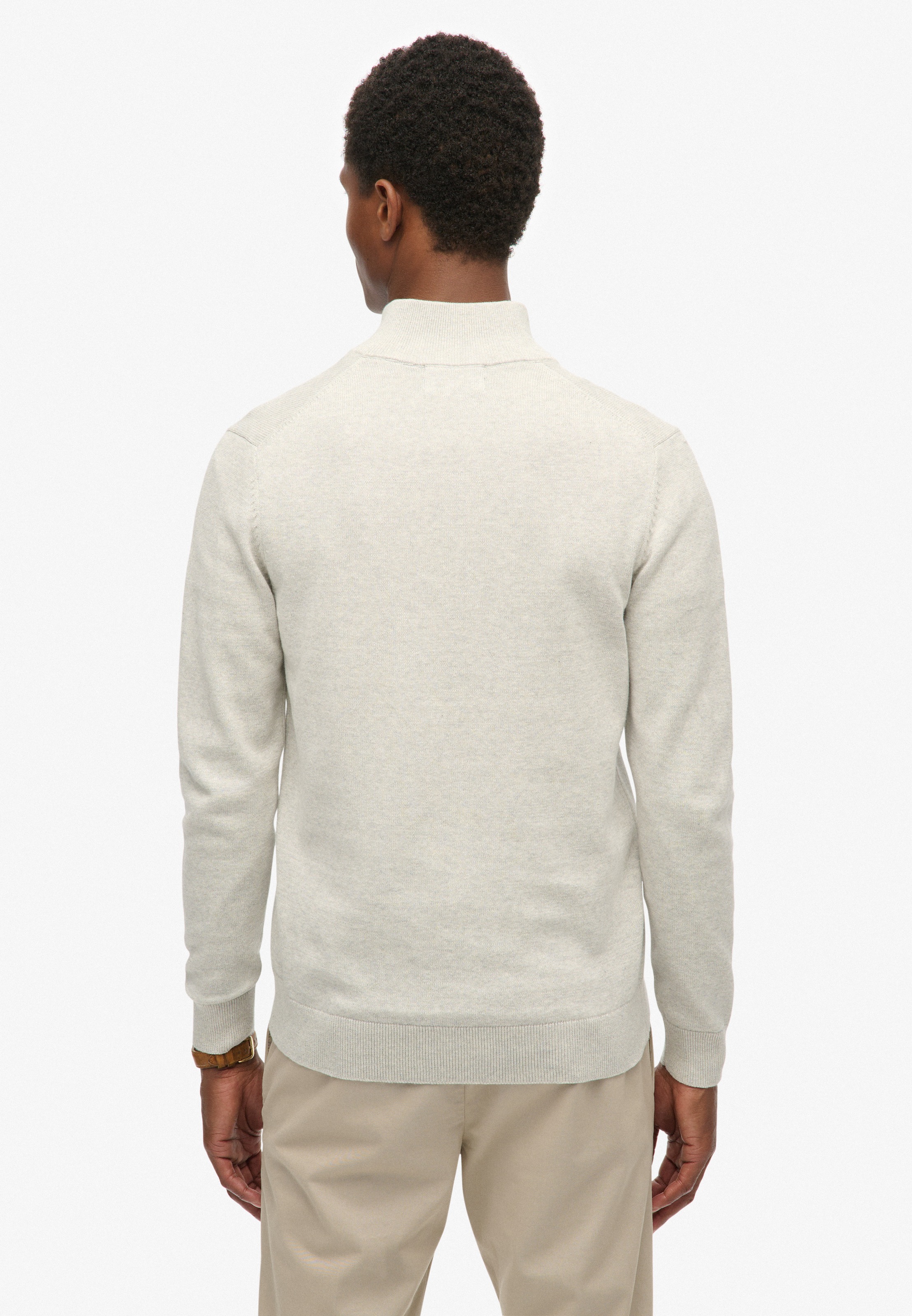 Superdry Strickpullover "ESSENTIALS COTTON HALF ZIP" günstig online kaufen