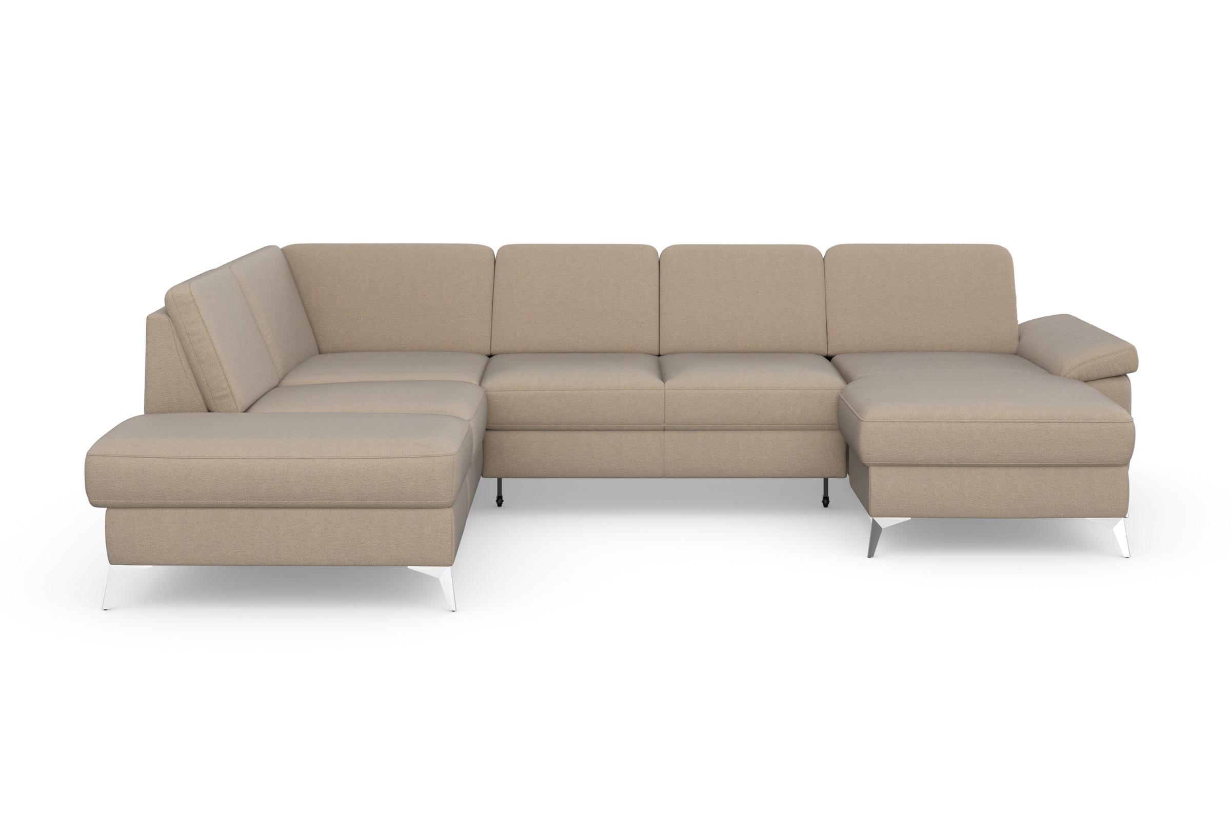 sit&more Wohnlandschaft »Padua U-Form«, inklusive Sitztiefenverstellung, Armteilfunktion und Federkern