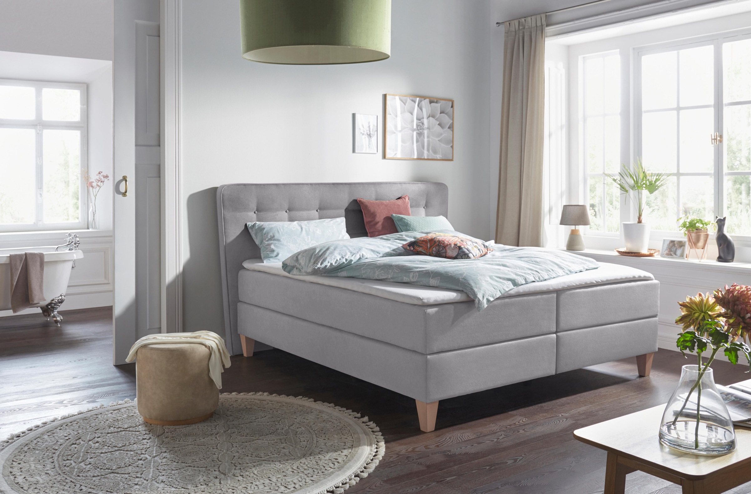 Home affaire Boxspringbett »Ascola«, incl. Topper, 5, Breiten, 3 Ausführungen, 2 Härtegrade
