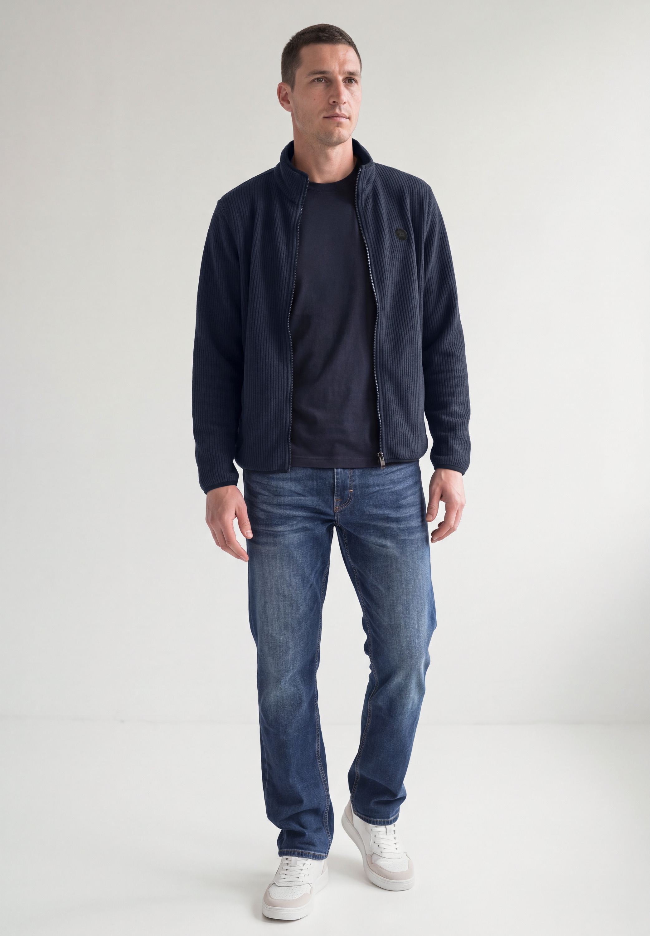 STREET ONE MEN Cordjacke ohne Kapuze in Cord-Optik