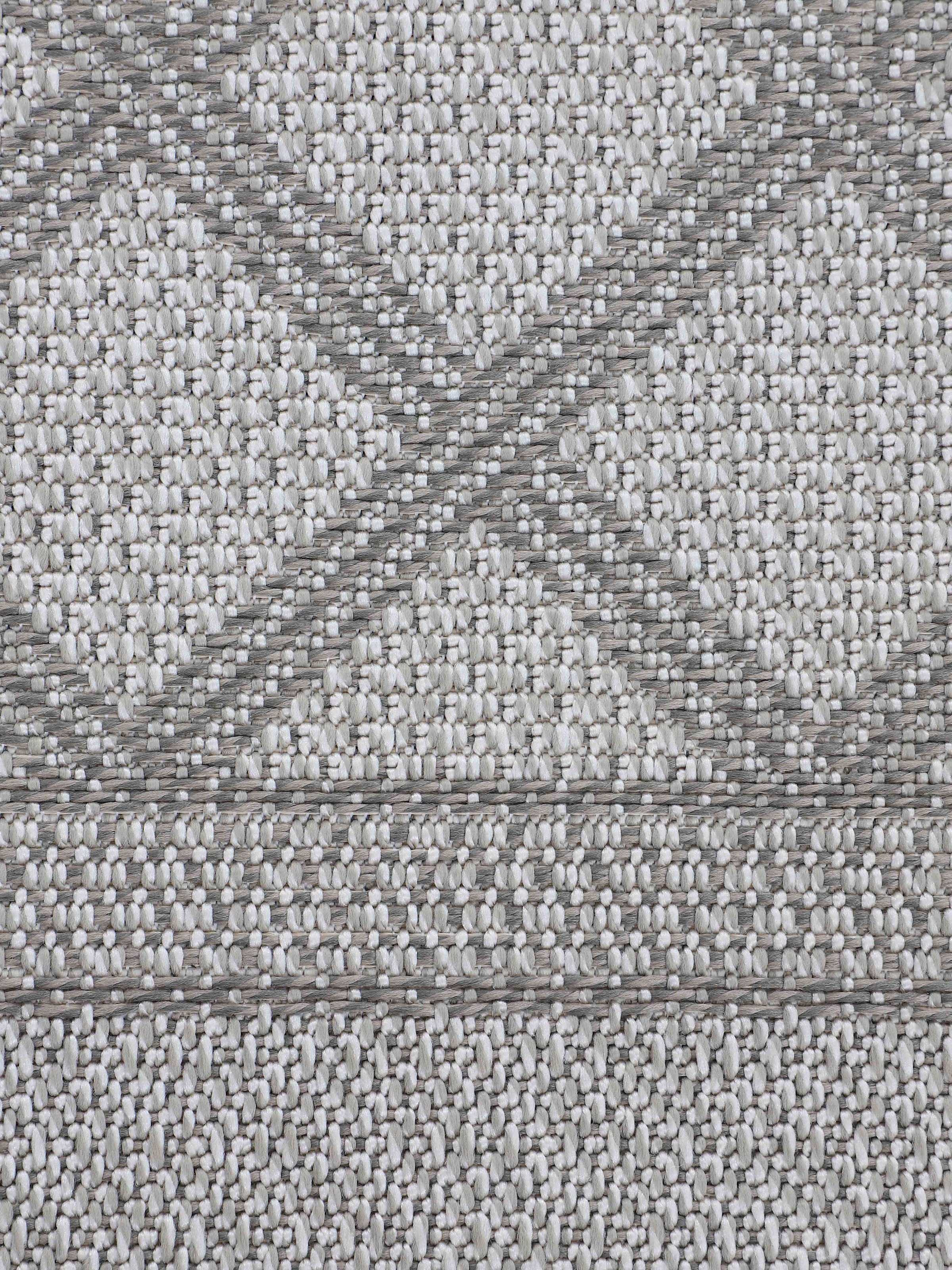 carpetfine Teppich »Boho 104«, rechteckig, 4 mm Höhe, robustes Flachgewebe, Sisal Optik, UV-beständig, Außenbereich