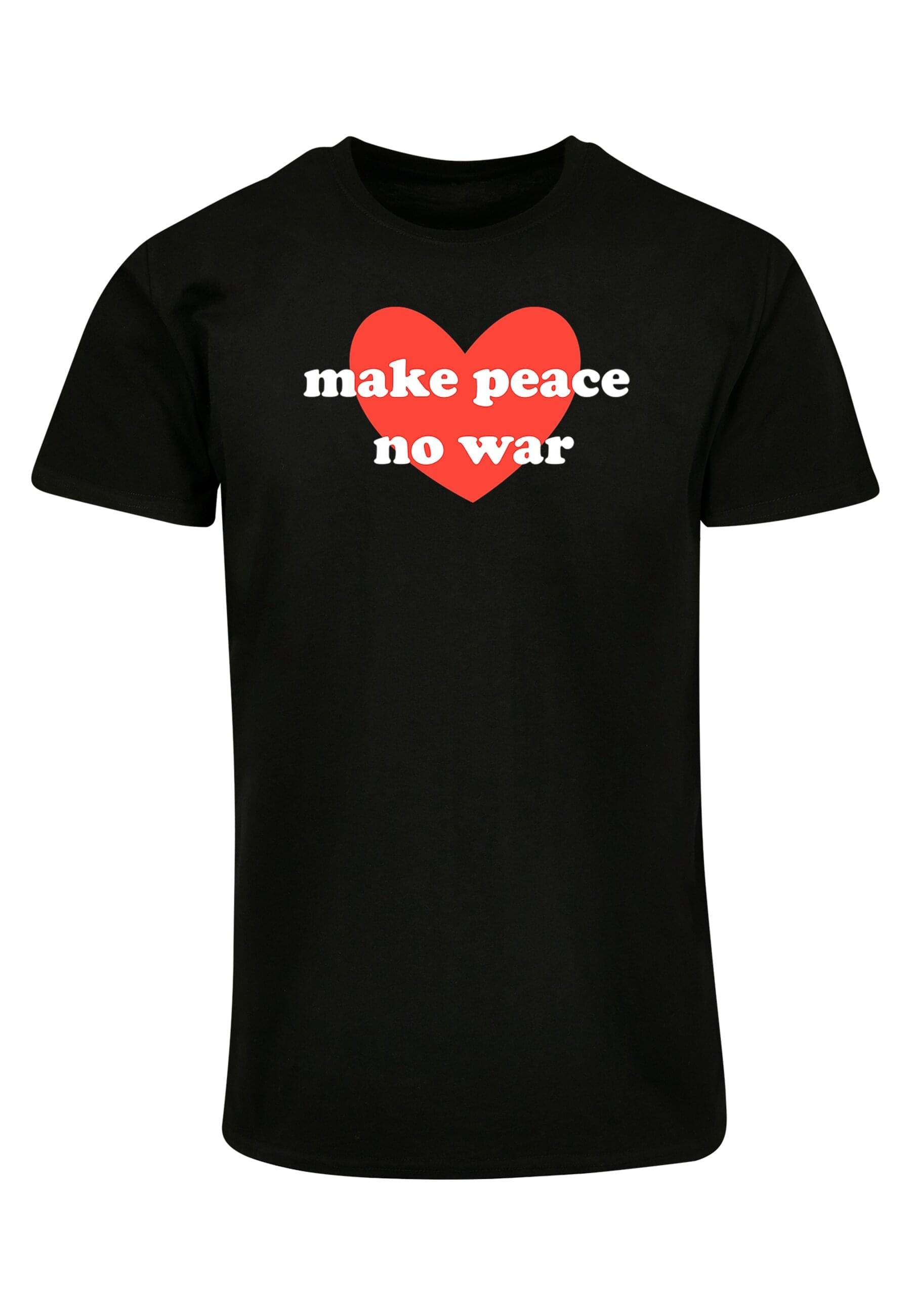 Merchcode T-Shirt "Merchcode Herren Peace - Red Heart Black Basic T-Shirt" günstig online kaufen