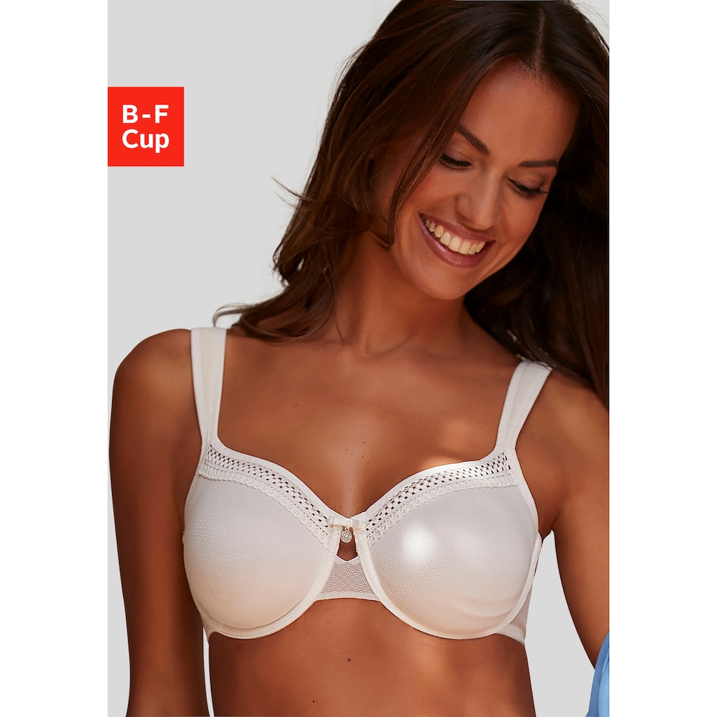 LASCANA T-Shirt-BH mit feiner Spitzenkante und wattierten Trägern Basic Dessous LASCANA T-Shirt-BH mit feiner Spitzenkante und wattierten Trägern Basic Dessous