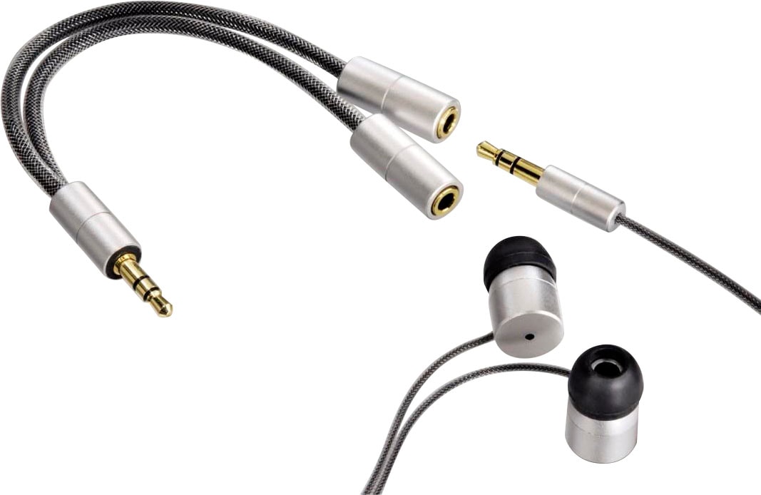 Hama Audio-Kabel »Klinkenstecker Klinkenkabel Kopfhörer Adapter (15 cm) 3,5 mm«, 3,5-mm-Klinke, 3,5-mm-Klinke, 10 cm