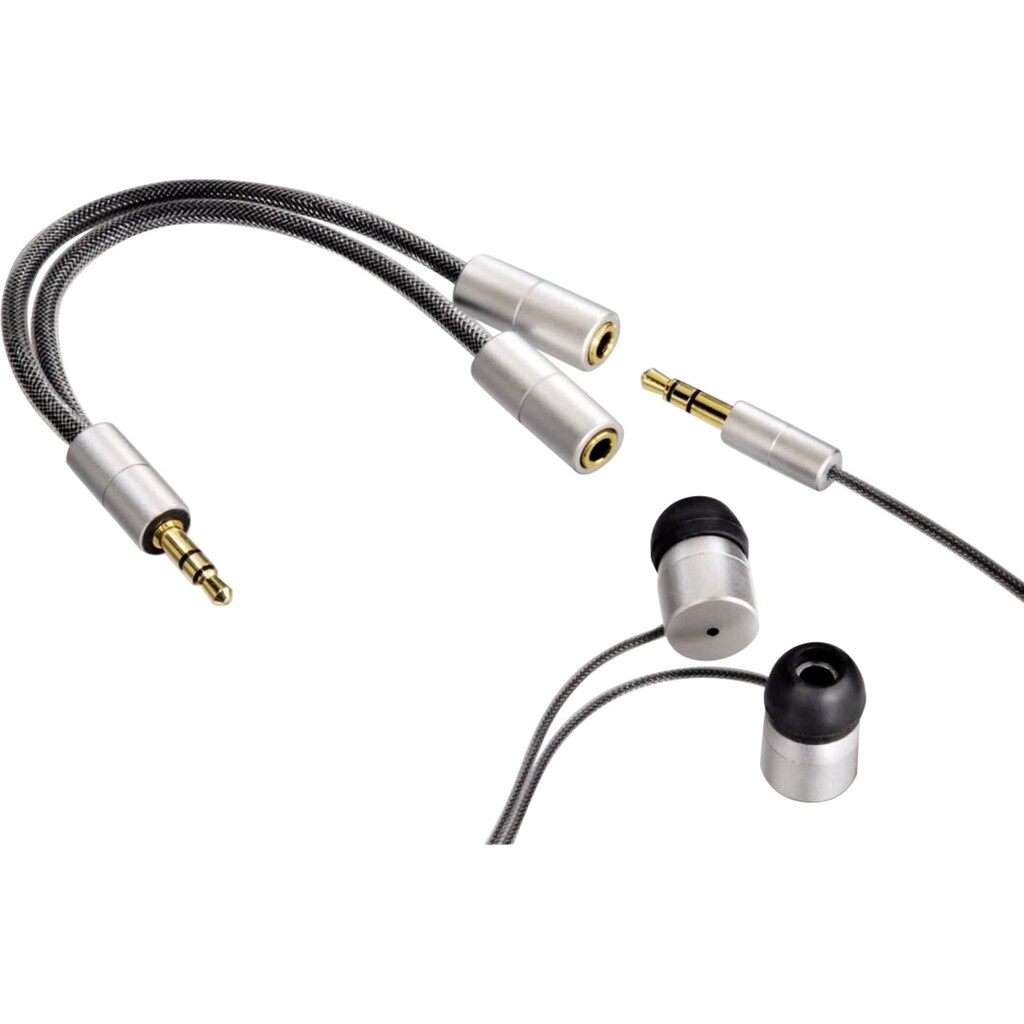 Hama Audio-Kabel »Klinkenstecker Klinkenkabel Kopfhörer Adapter (15 cm) 3,5 mm«, 3,5-mm-Klinke, 3,5-mm-Klinke, 10 cm