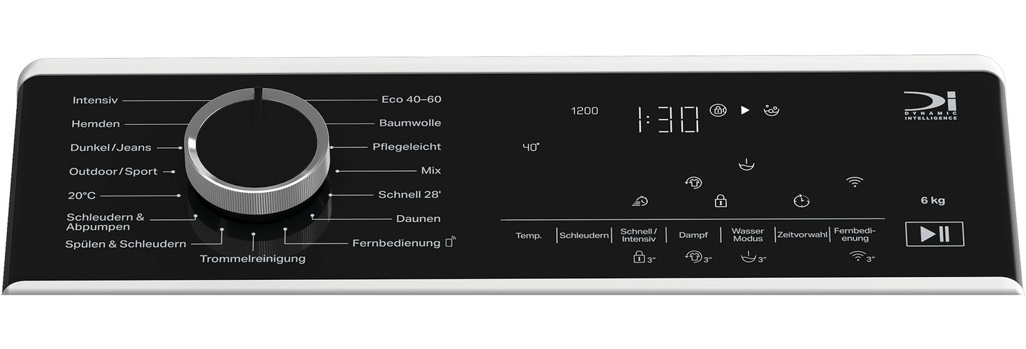 BAUKNECHT Waschmaschine Toplader »TBK Super Eco 6A BW« 6 kg 1200 U/min HomeWhiz – smarte Vernetzung für mehr Komfort