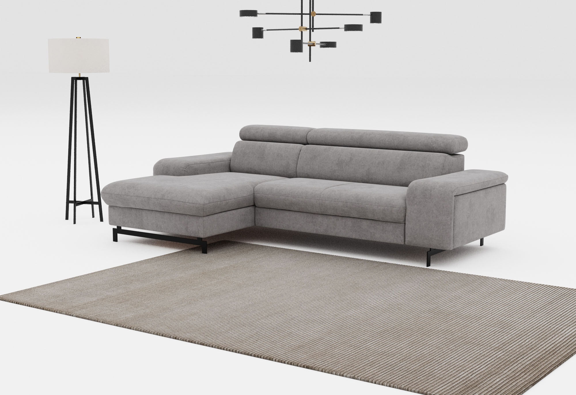 COTTA Ecksofa "Emma L-Form", mit Kopfteilverstellung, wahlweise mit Bettfun günstig online kaufen
