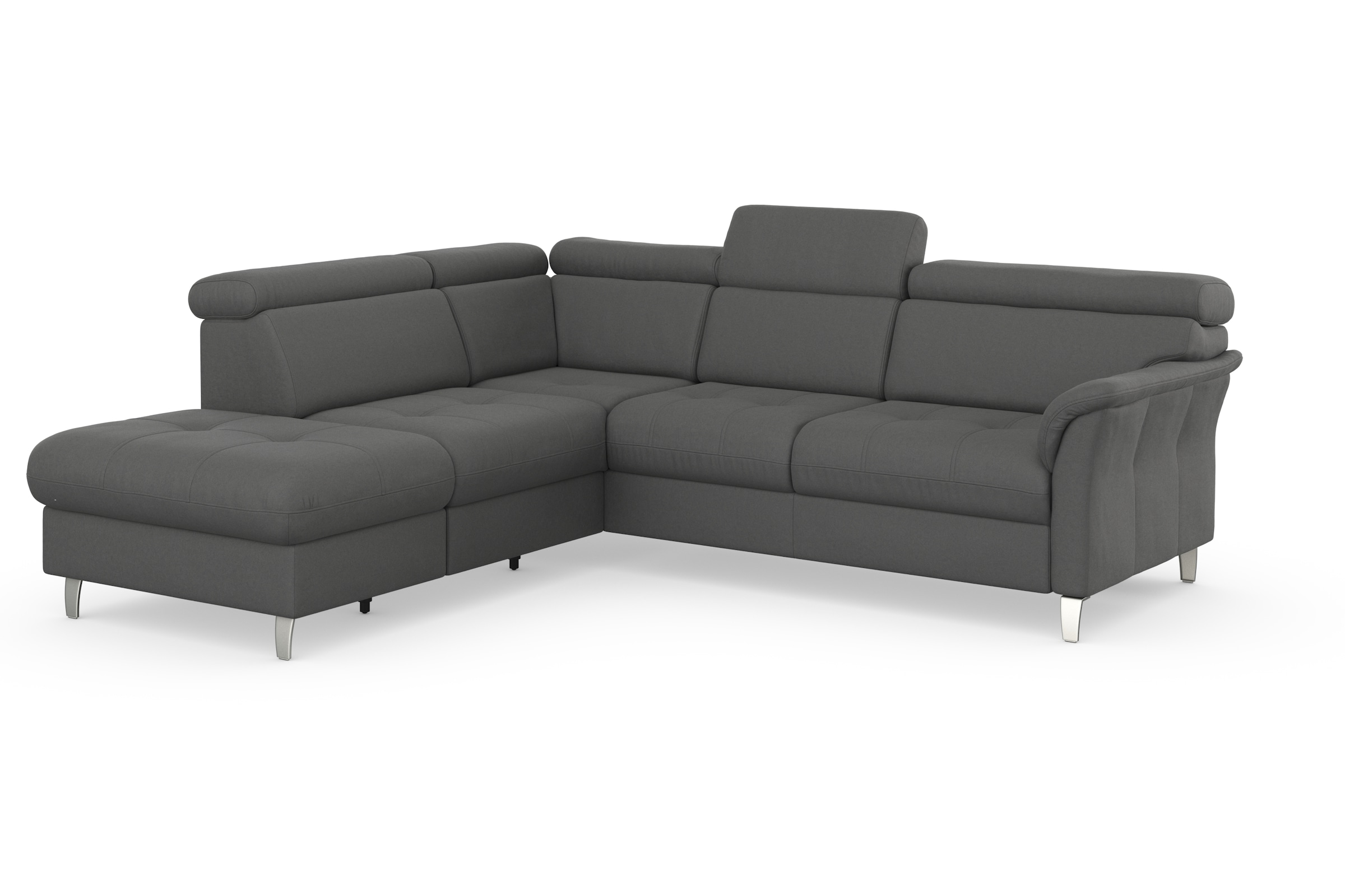 sit&more Ecksofa »Marano L-Form«, inklusive Kopfteilverstellung, wahlweise mit Bettfunktion, Bettkasten