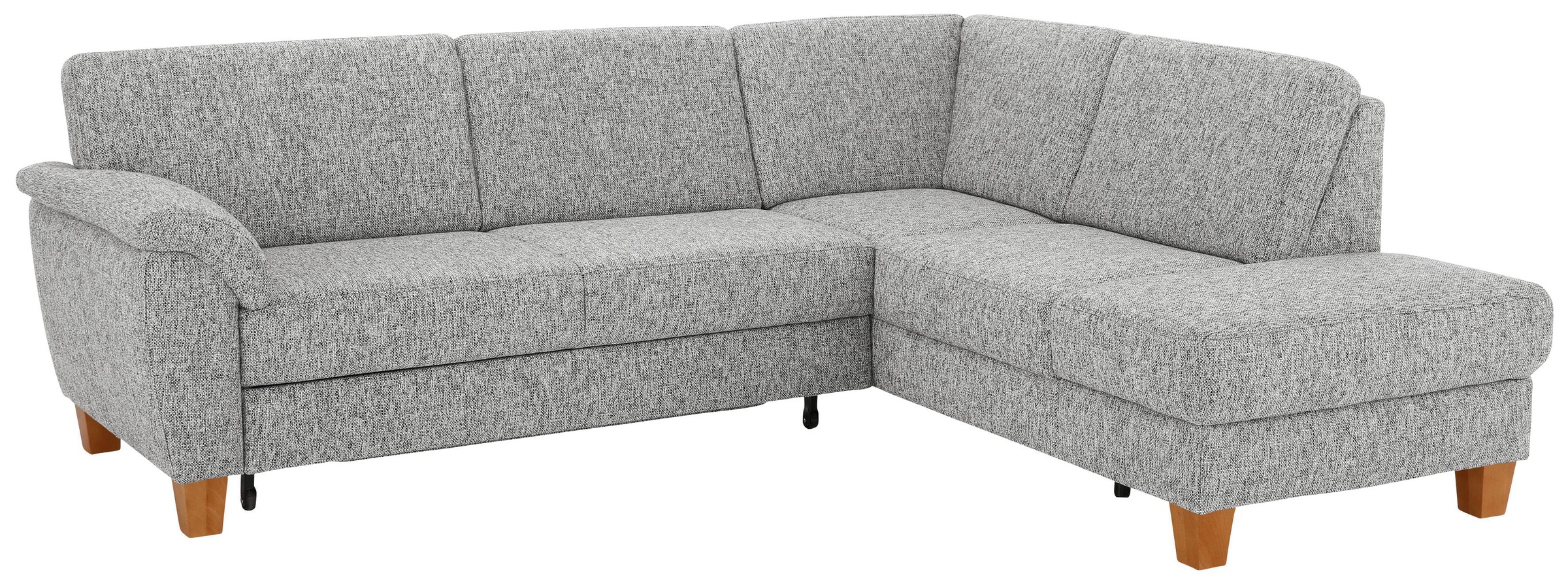 Home affaire Ecksofa »Alta L-Form«, mit Federkern und Kontrastnaht, Füße Buche eichefarben