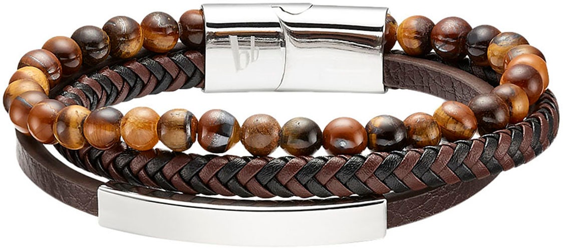 Lederarmband »Schmuck Geschenk Armband Platte, B4105B/20/00/BL, B4105B/20/00/BR«, mit...