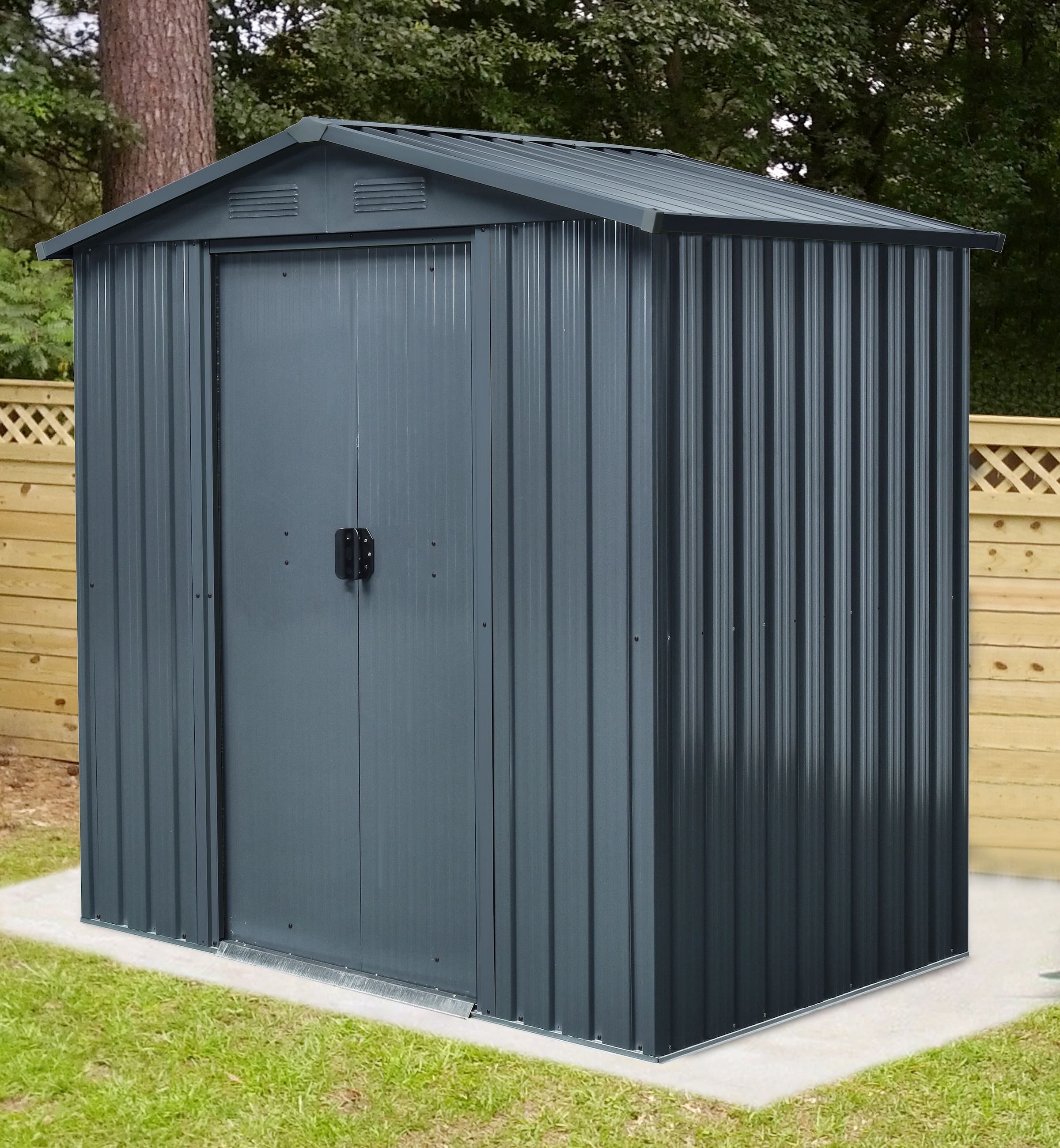 GARDEN 'N' MORE Gerätehaus »Pultdachhaus Basic plus« einfacher Aufbau, Langlebig, mit Lüftungsschlitzen