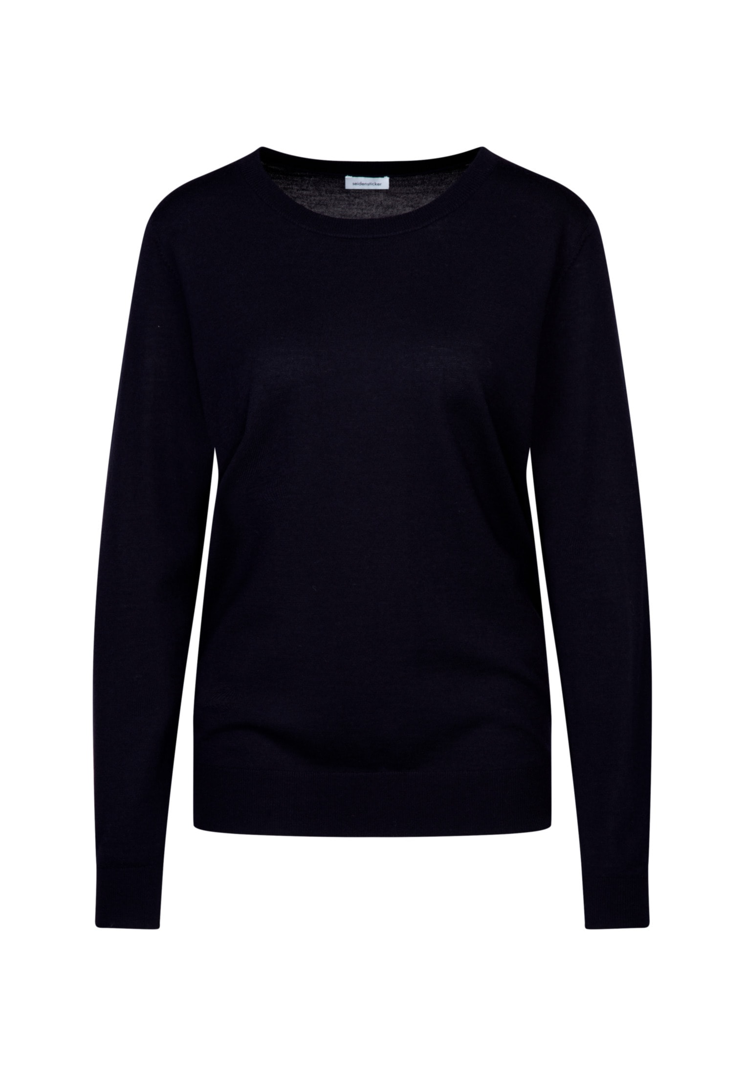 seidensticker Strickpullover "Schwarze Rose" 1/1 Rundhals Uni