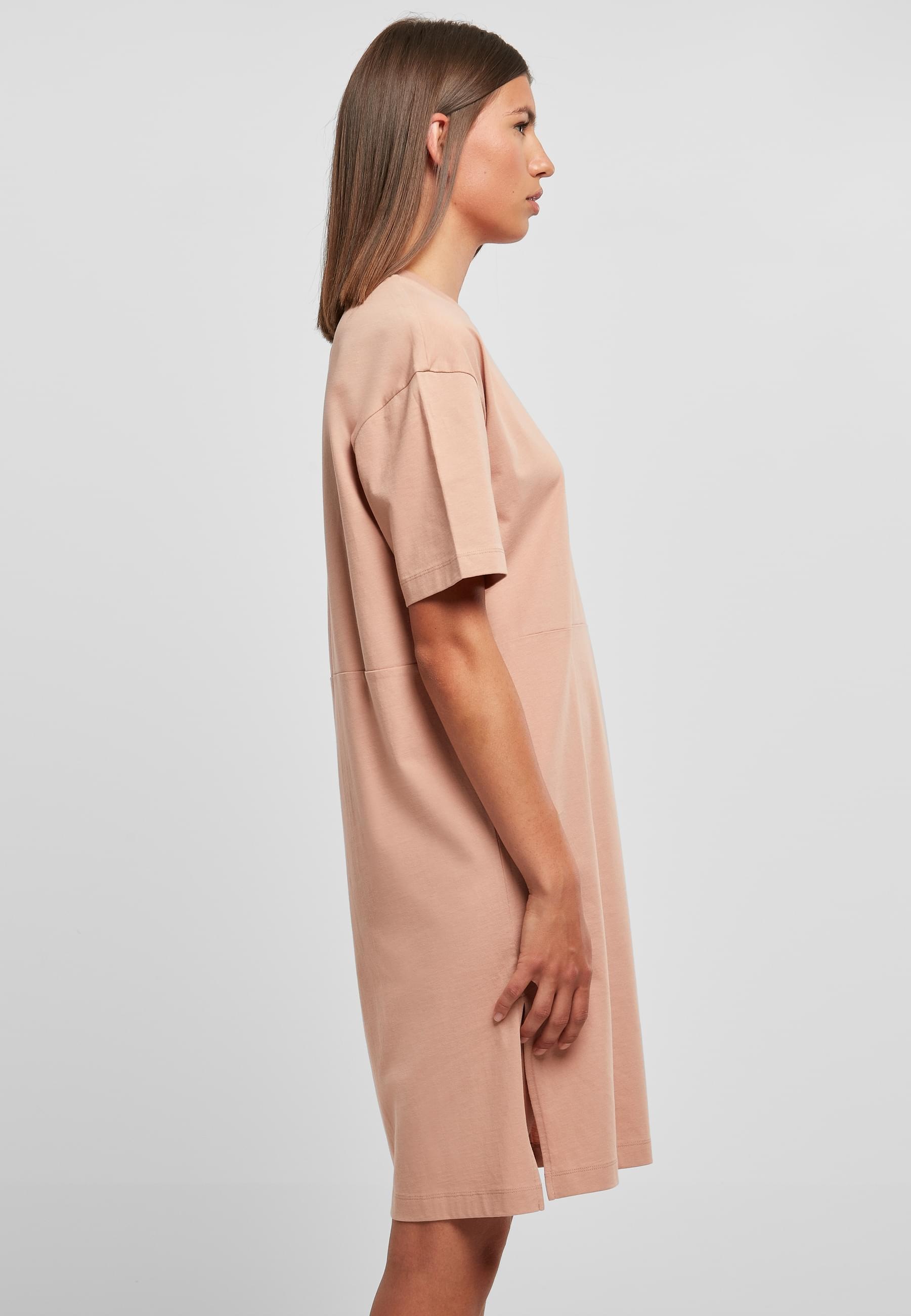 URBAN CLASSICS Shirtkleid »Urban Classics Damen Ladies Organic Oversized Slit Tee Dress«, (1 tlg.)