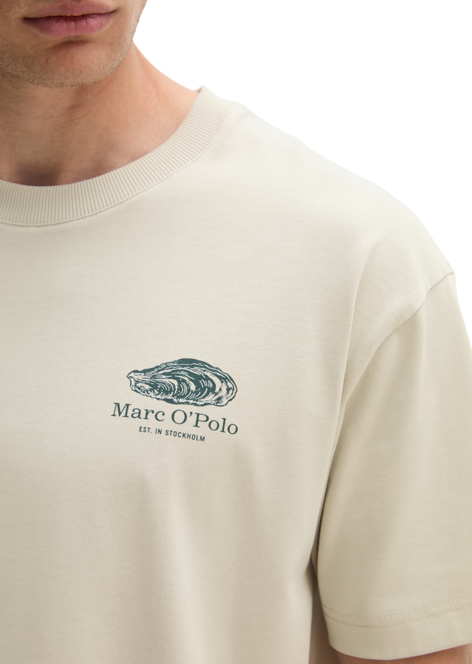 Marc O'Polo T-Shirt loose mit maritinem Rückenprint