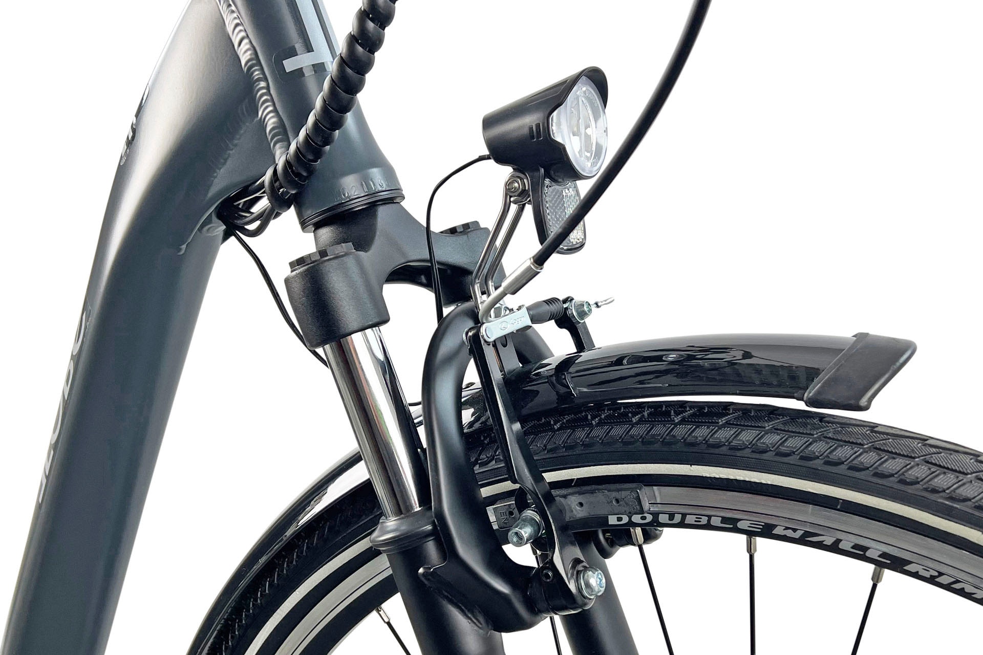 LLobe »City E-Bike 28" County anthrazit« 7 Gang Shimano Altus Schaltwerk Kettenschaltung Heckmotor 250 W