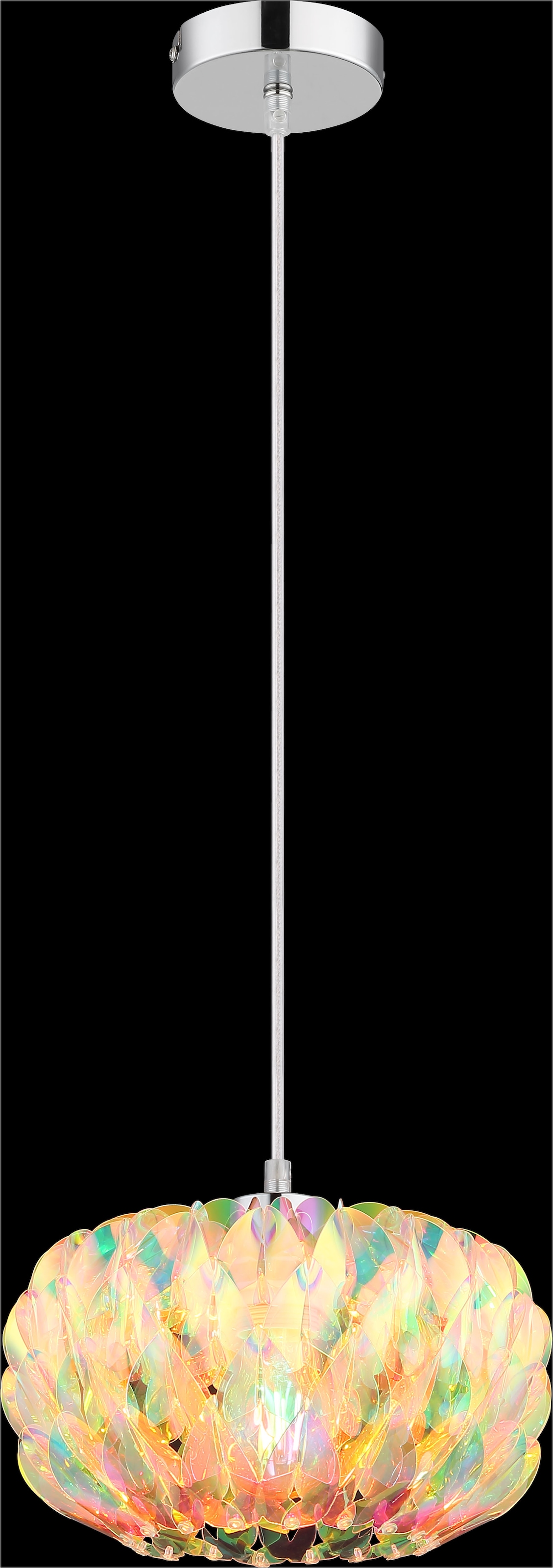 GLOBO LIGHTING Hängeleuchte »JUANA« E27 1 Stk. Chrom-Pendelleuchte, Spiegeloptik, höhenverstellbar, E27, Ø250mm