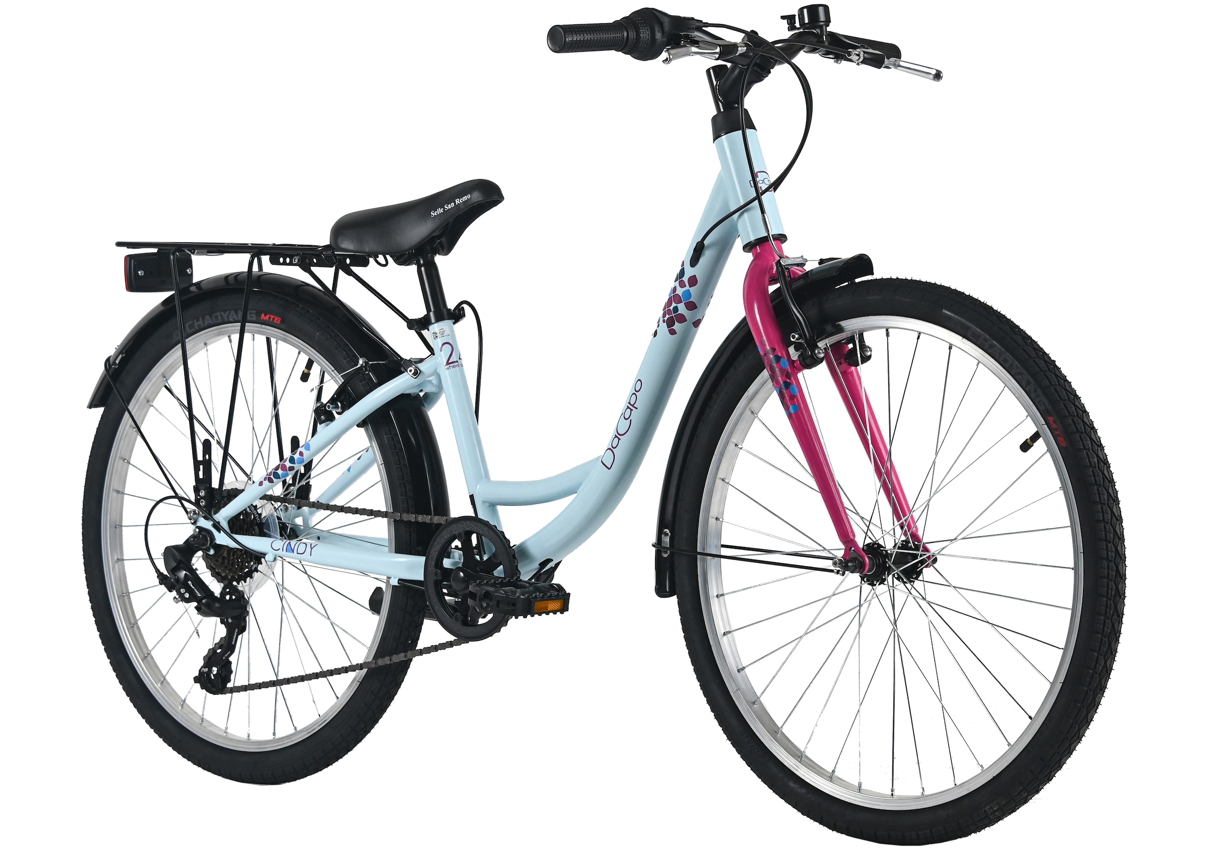 Dacapo Kinderfahrrad »DaCapo Kinderfahrrad 24" Cindy 7 Gänge - Ab 8 Jahre« 7 Gang Kettenschaltung