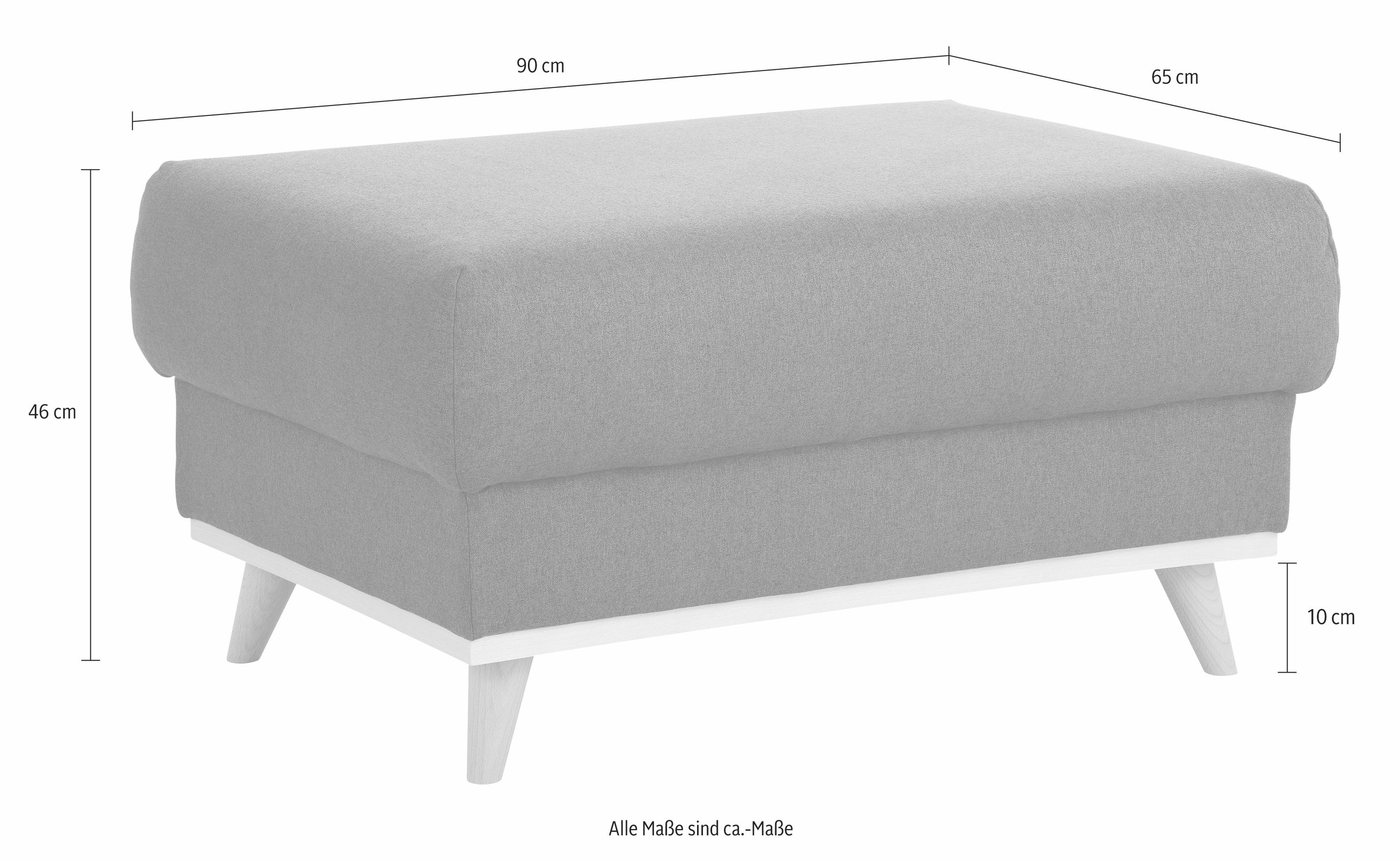 Home affaire Hocker "Edina", auch in Baumwollmix-Bezug, im skandinavischem günstig online kaufen
