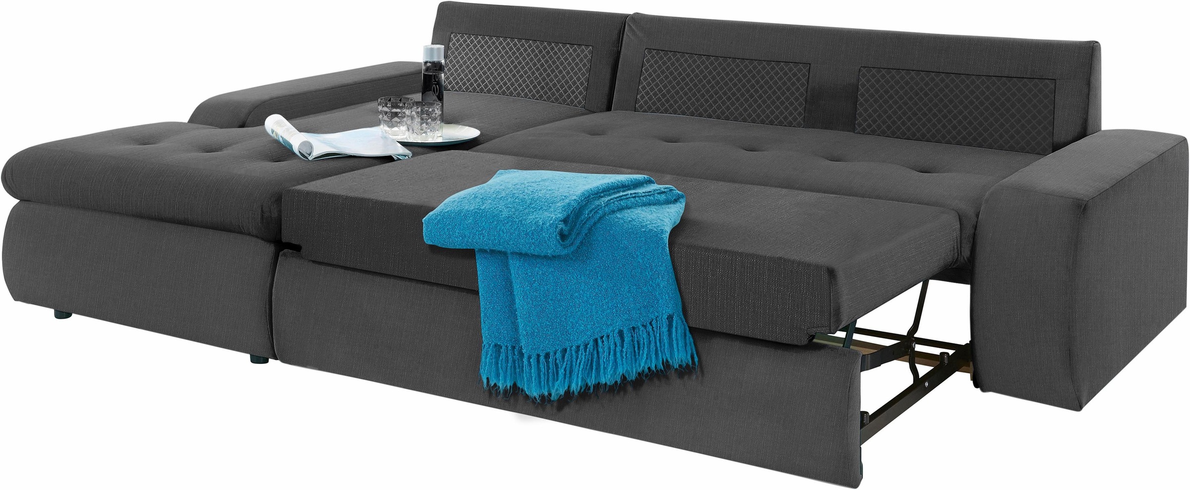 TRENDMANUFAKTUR Ecksofa »Indie II, tolle Detailverarbeitung, bequem und komfortabel im Sitz«, XL und XXL, wahlweise mit Bettfunktion, L-Form