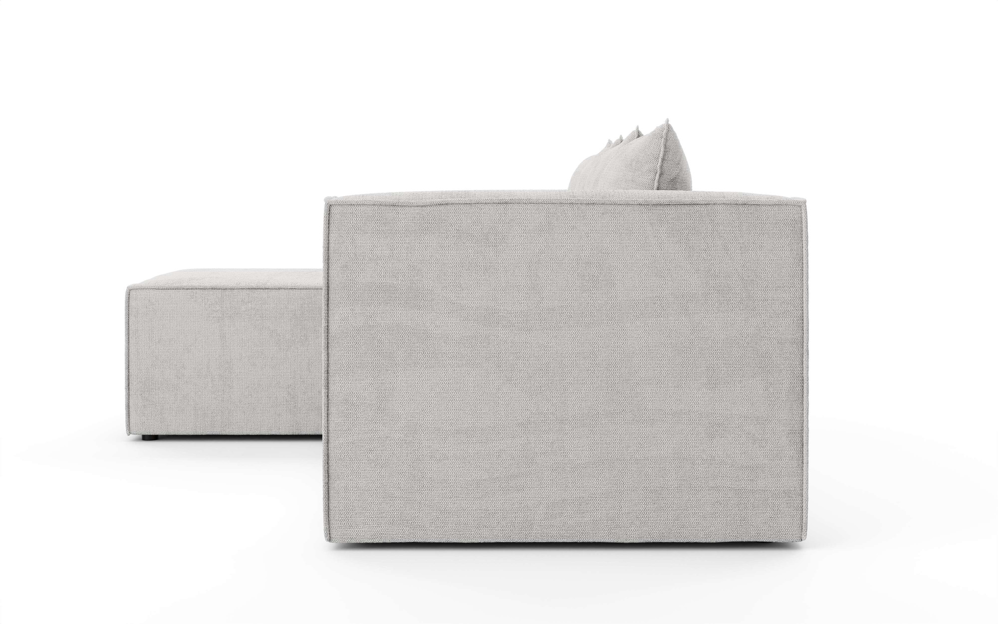 INOSIGN Ecksofa »LINCOLNVILLE mit Bettfunktion und Bettkasten, Maße B/H/T 244/76/150 cm«, L-Form mit Wellenunterfederung, Recamiere beidseitig montierbar